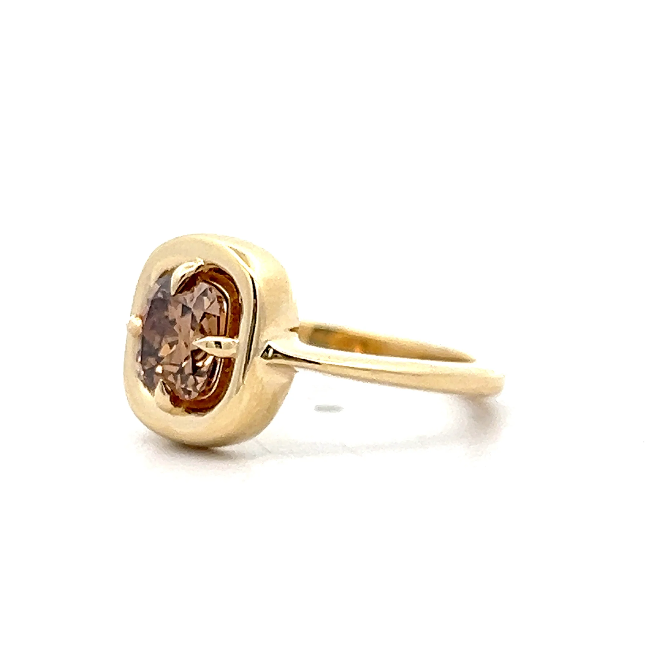 1.02 Cushion Cut Champagne Diamond in 14k - Image 2