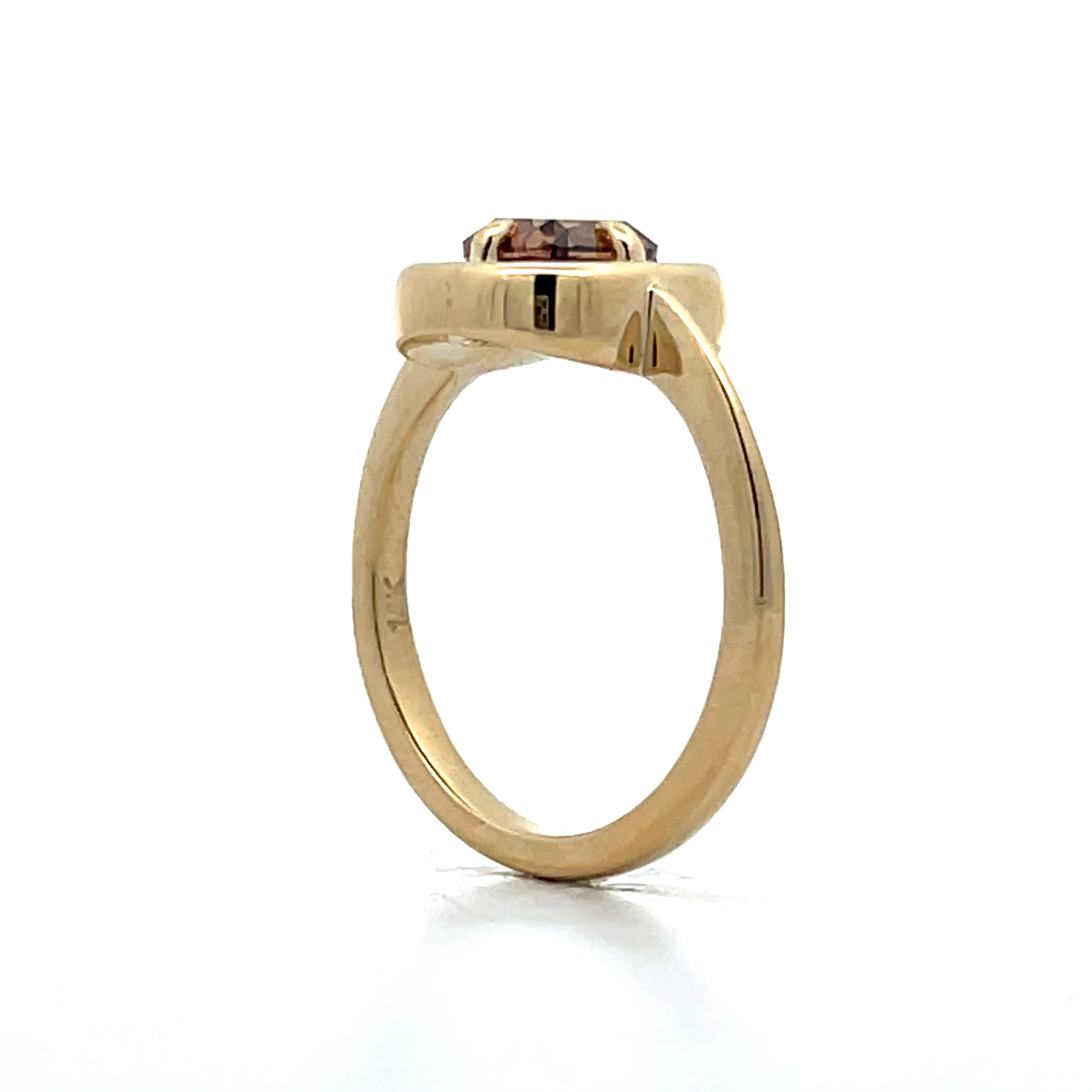 1.02 Cushion Cut Champagne Diamond in 14k - Image 5