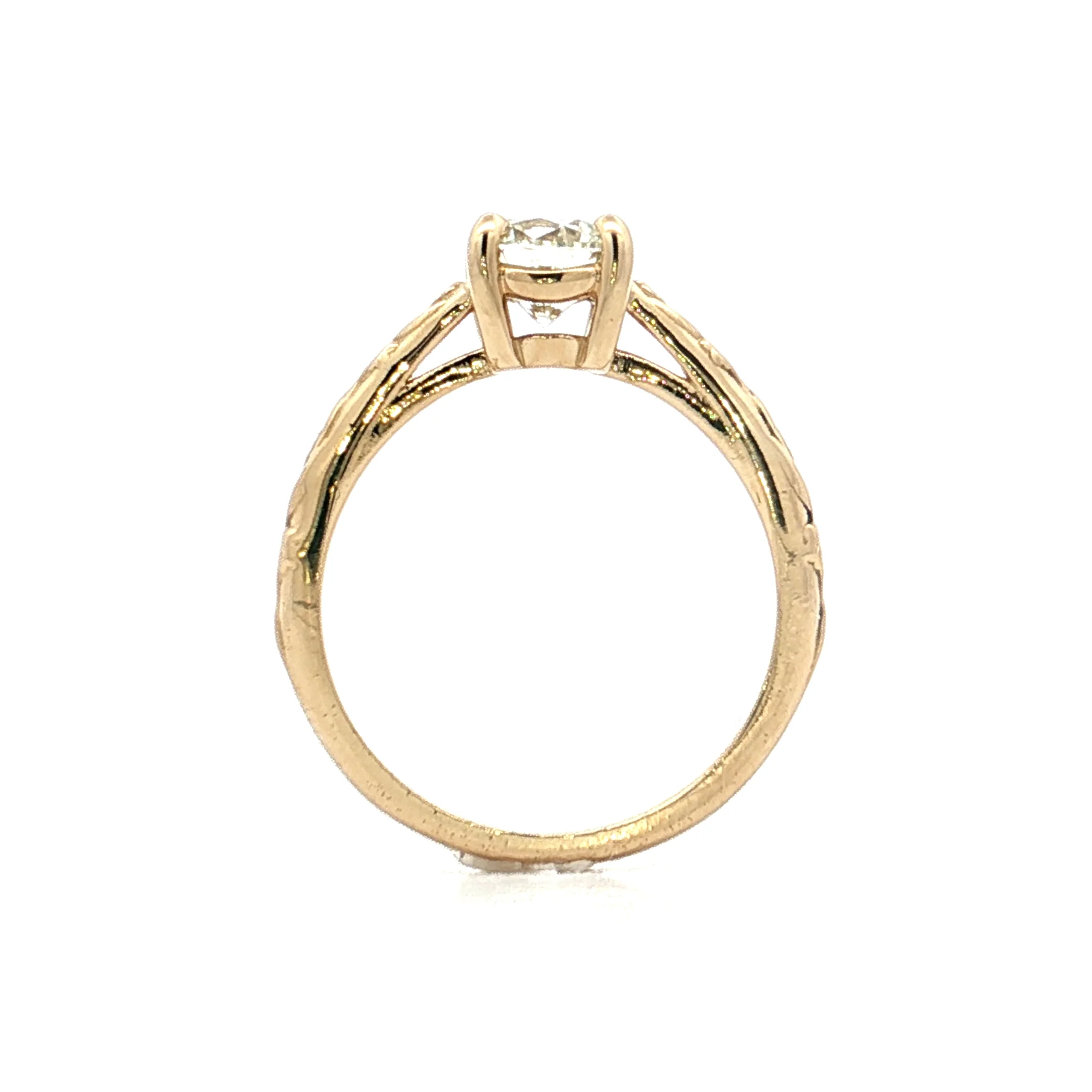 1.02 GIA Round Brilliant Diamond Engagement Ring 14k - Image 4