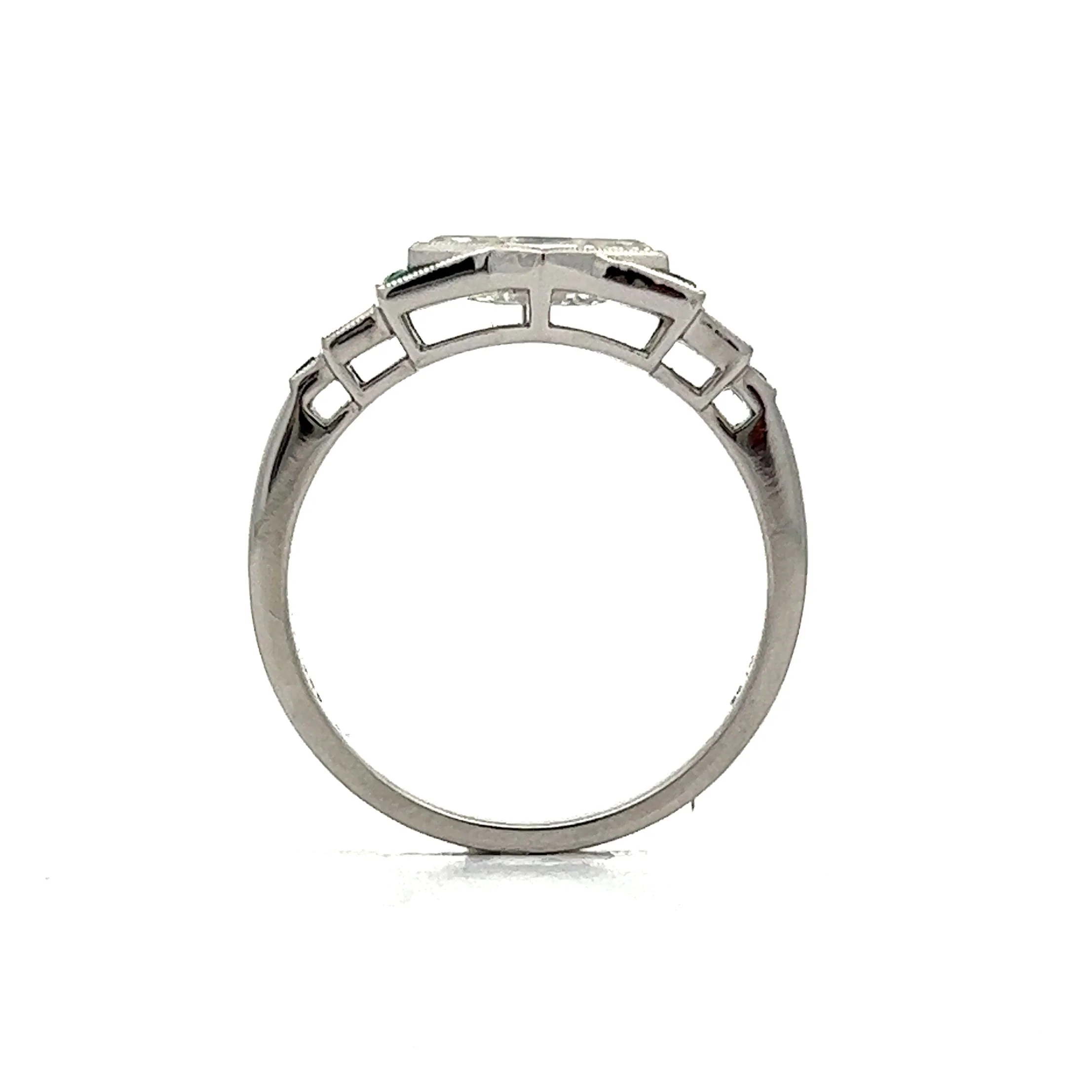 1.02 Lozenge Diamond Engagement Ring in Platinum - Image 4