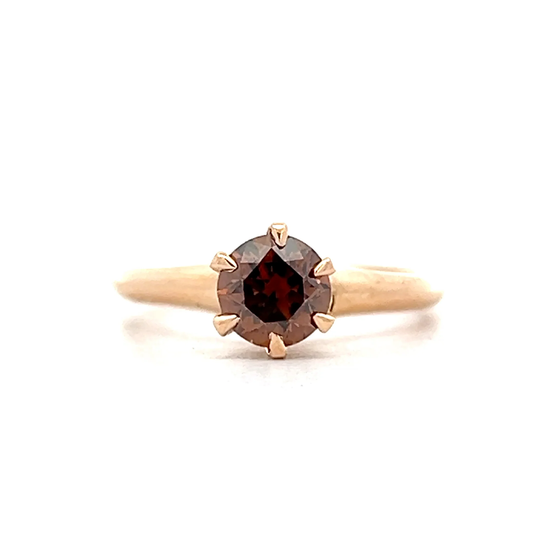 1.03 Cognac Diamond Engagement Ring in 14k