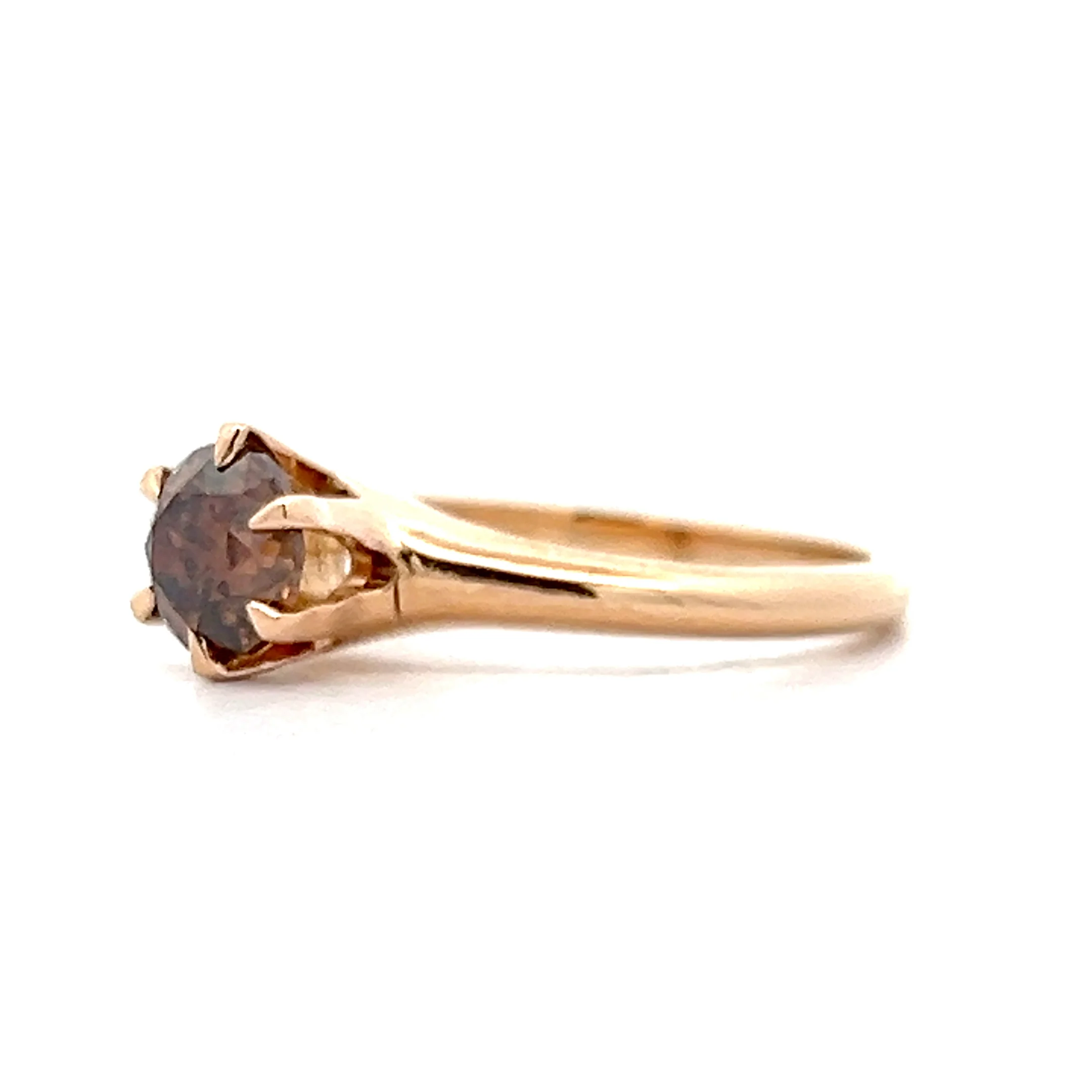 1.03 Cognac Diamond Engagement Ring in 14k - Image 2