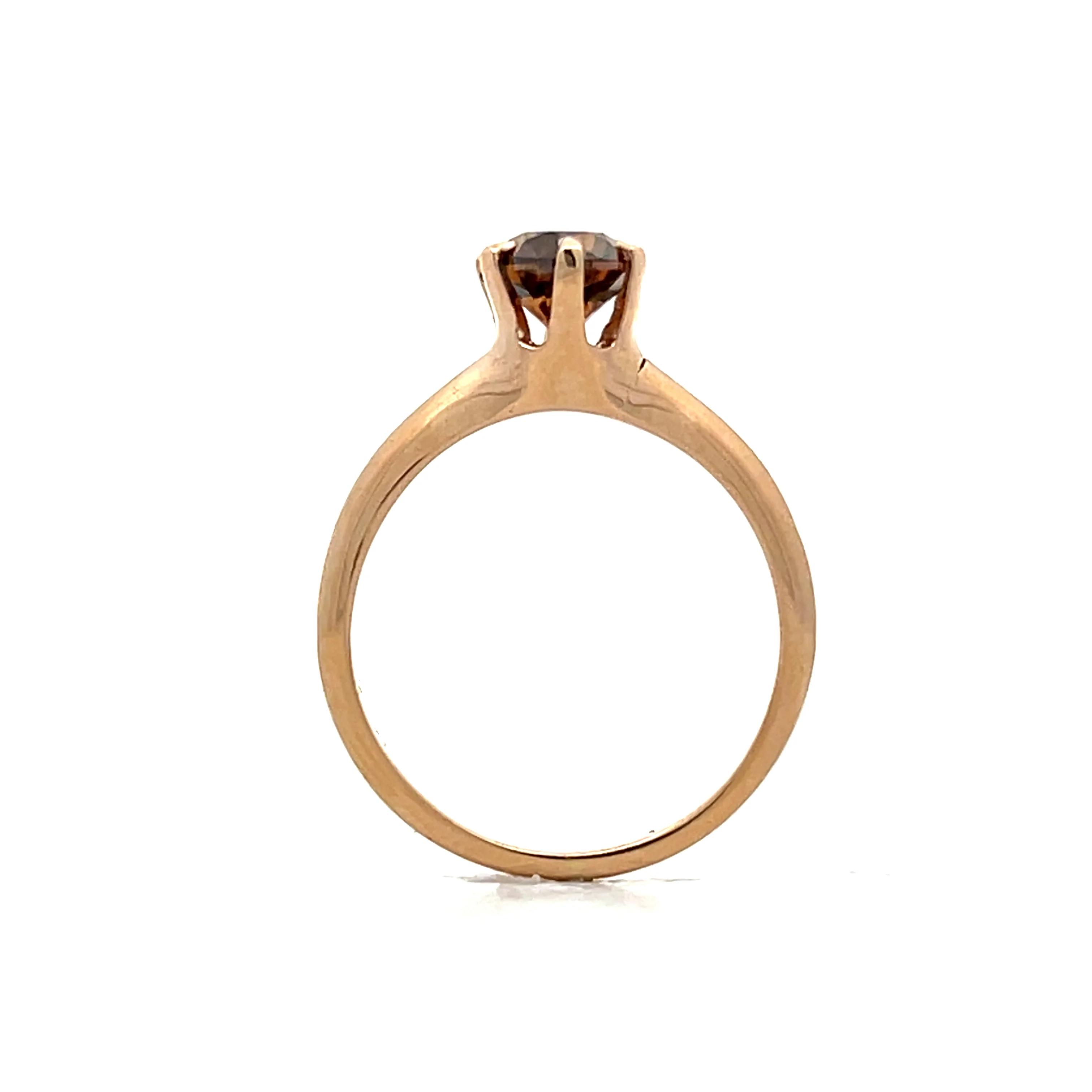 1.03 Cognac Diamond Engagement Ring in 14k - Image 4