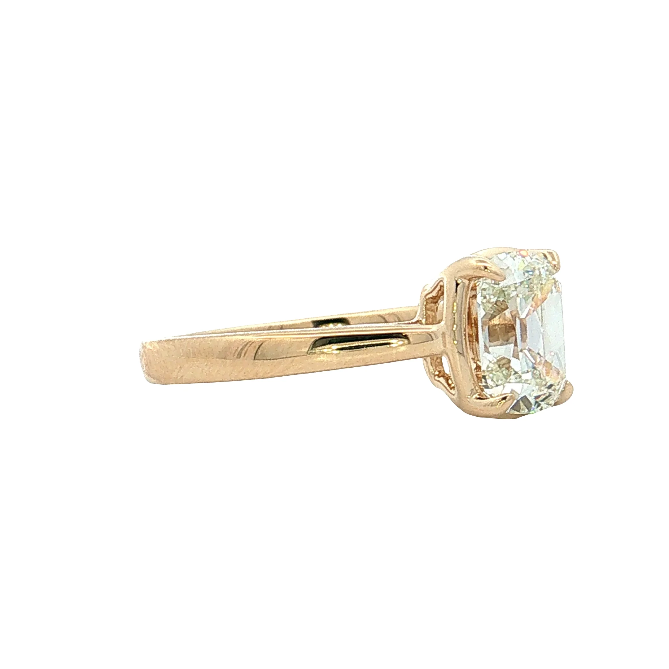 1.03 Old Mine Cushion Diamond Engagement Ring 14k - Image 3