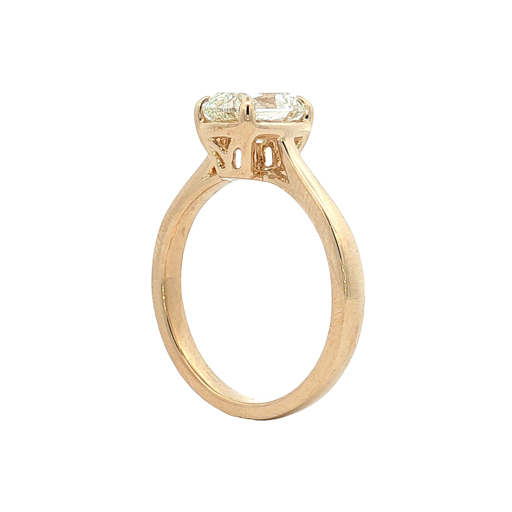 1.03 Old Mine Cushion Diamond Engagement Ring 14k - Image 5