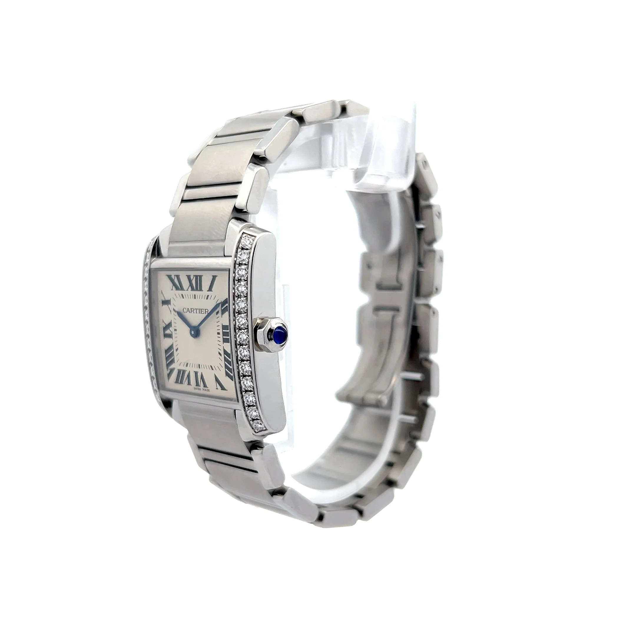 1.04 Cartier Tank Francais Diamond Watch 30mm Ref W4TA009 - Image 2