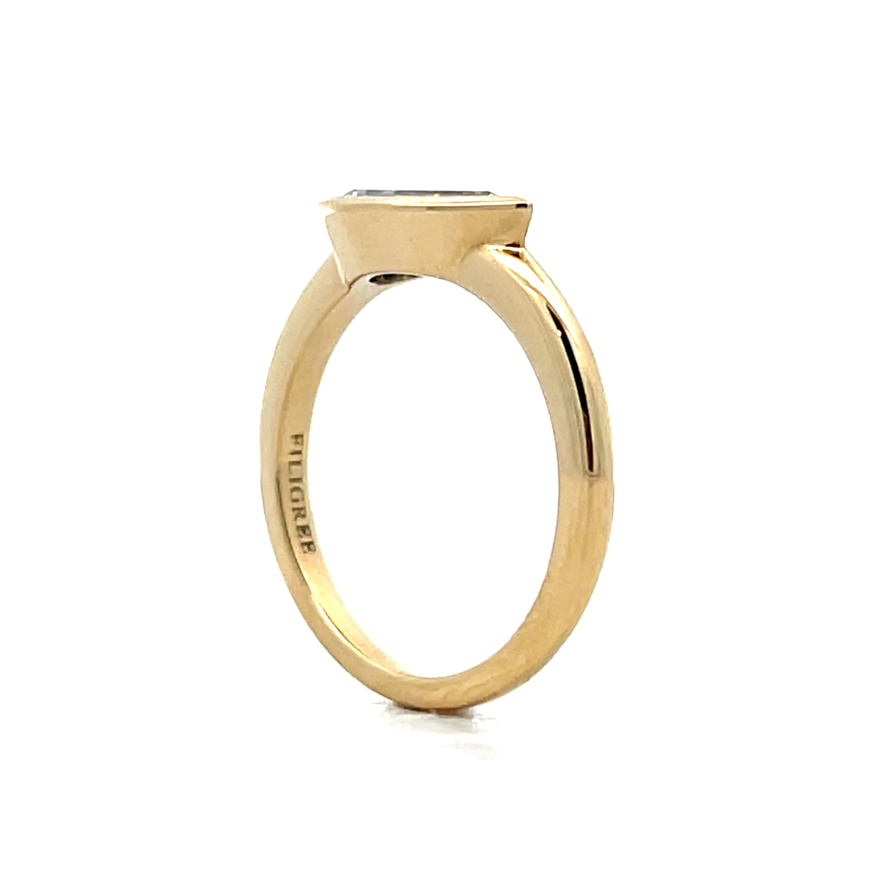 1.04 Step Pear Cut Diamond Engagement Ring 14k - Image 5