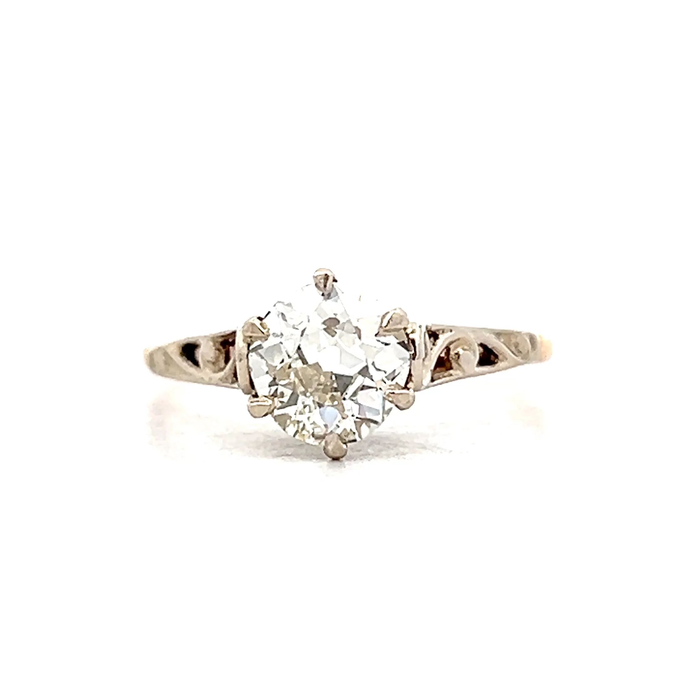1.04 Vintage Retro Solitaire Diamond Engagement Ring 14k
