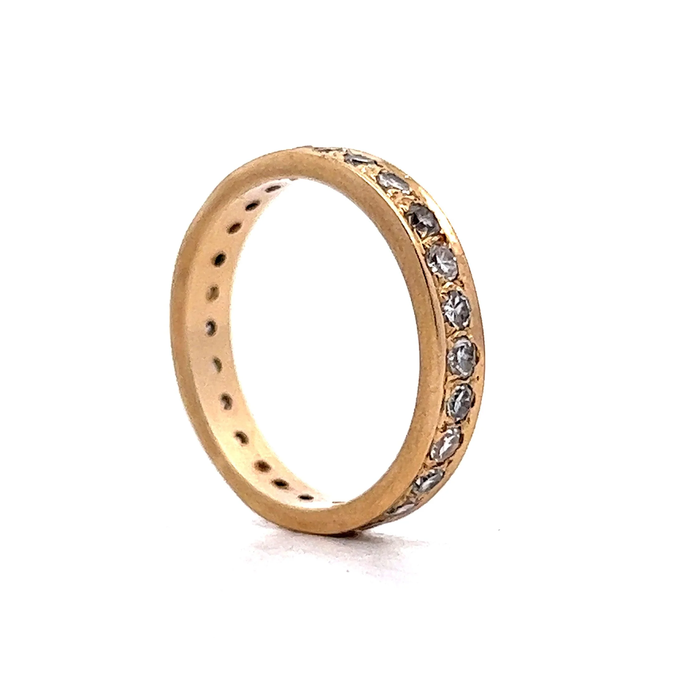 Vintage Diamond Eternity Wedding Band in 14k Yellow Gold - Image 5