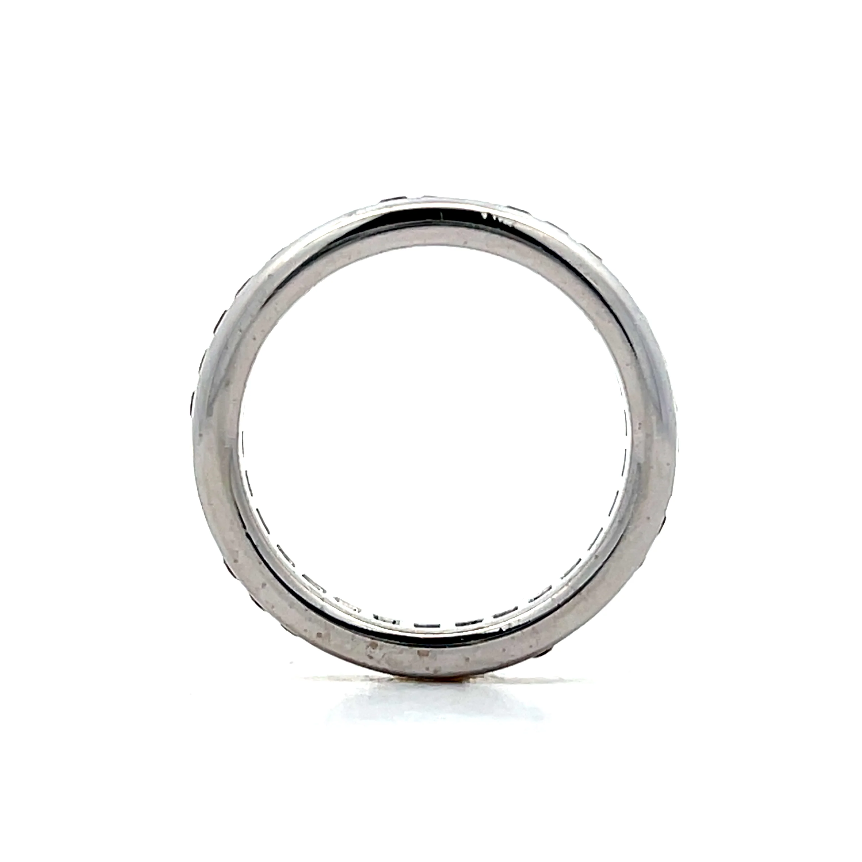 1.05 Orange Sapphire Eternity Band in 18k White Gold - Image 4