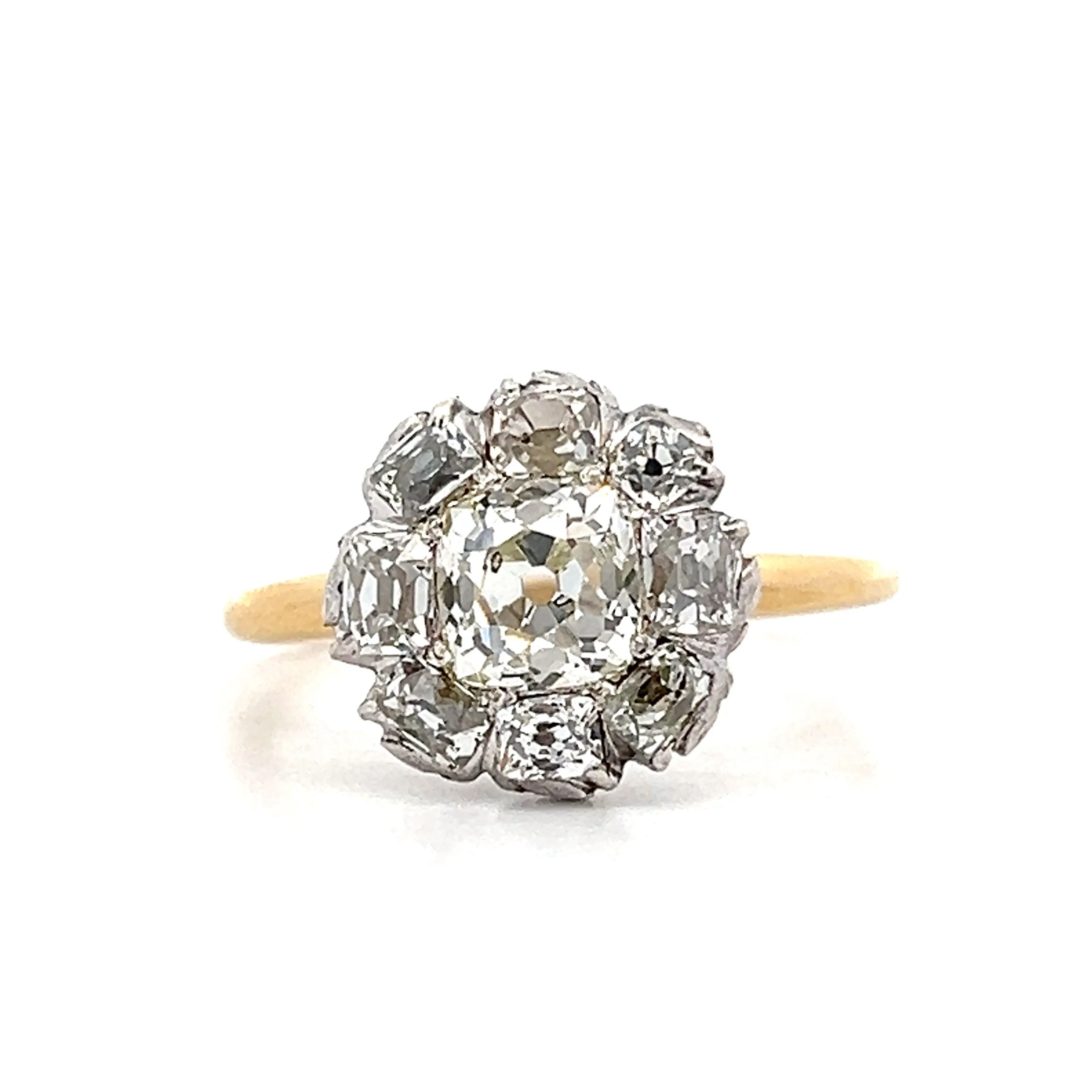 1.05 Victorian Old Mine Diamond Engagement Ring in 18k