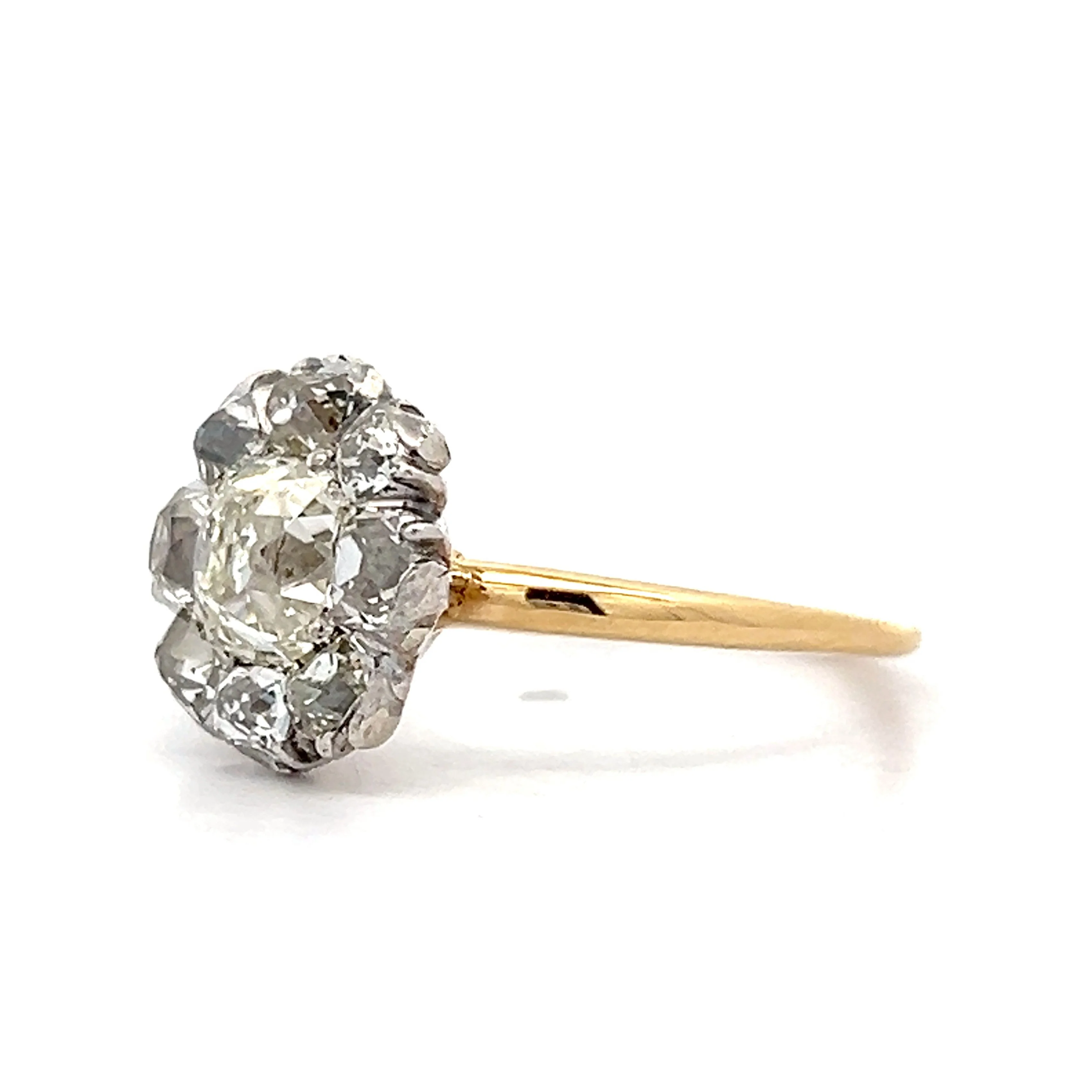 1.05 Victorian Old Mine Diamond Engagement Ring in 18k - Image 2