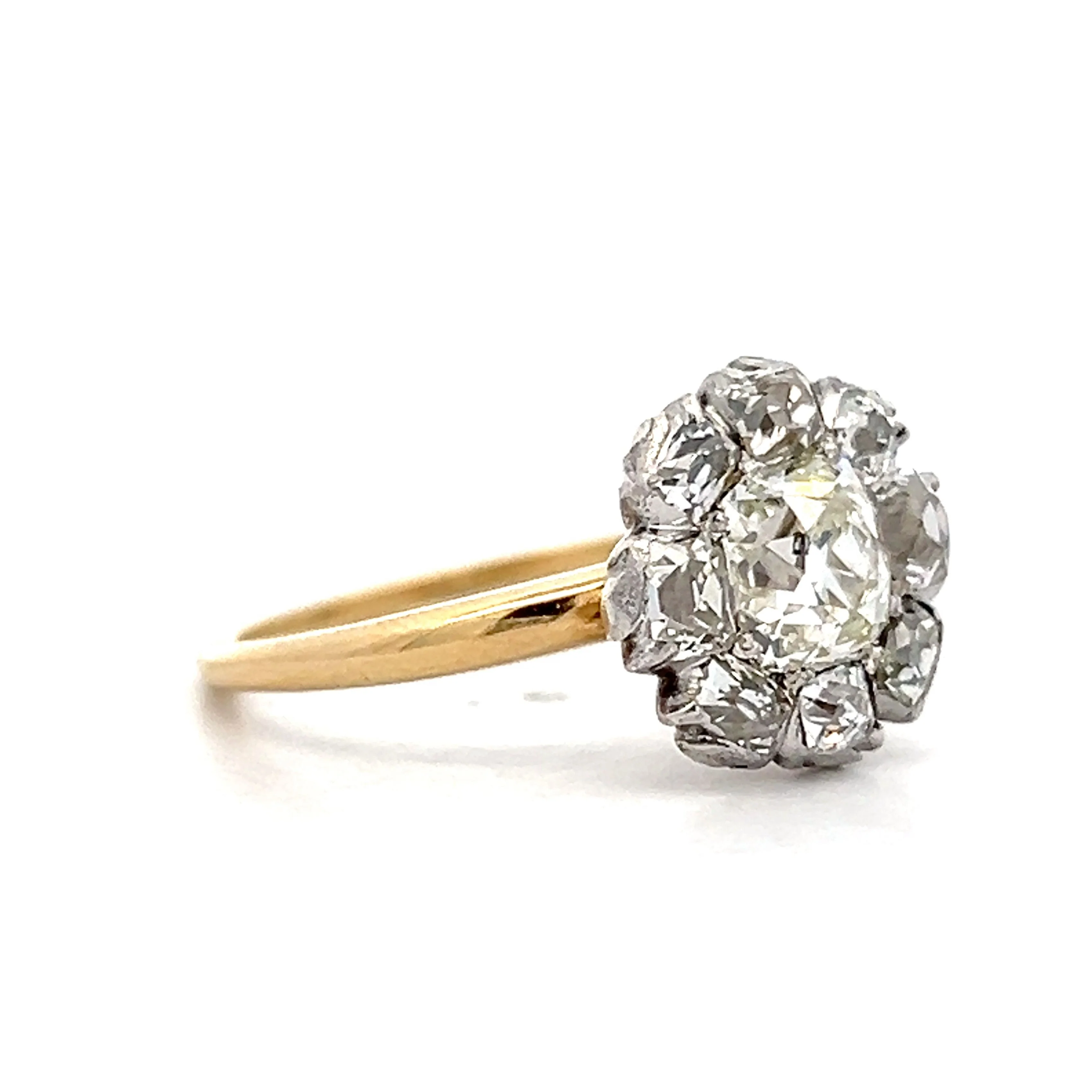 1.05 Victorian Old Mine Diamond Engagement Ring in 18k - Image 3