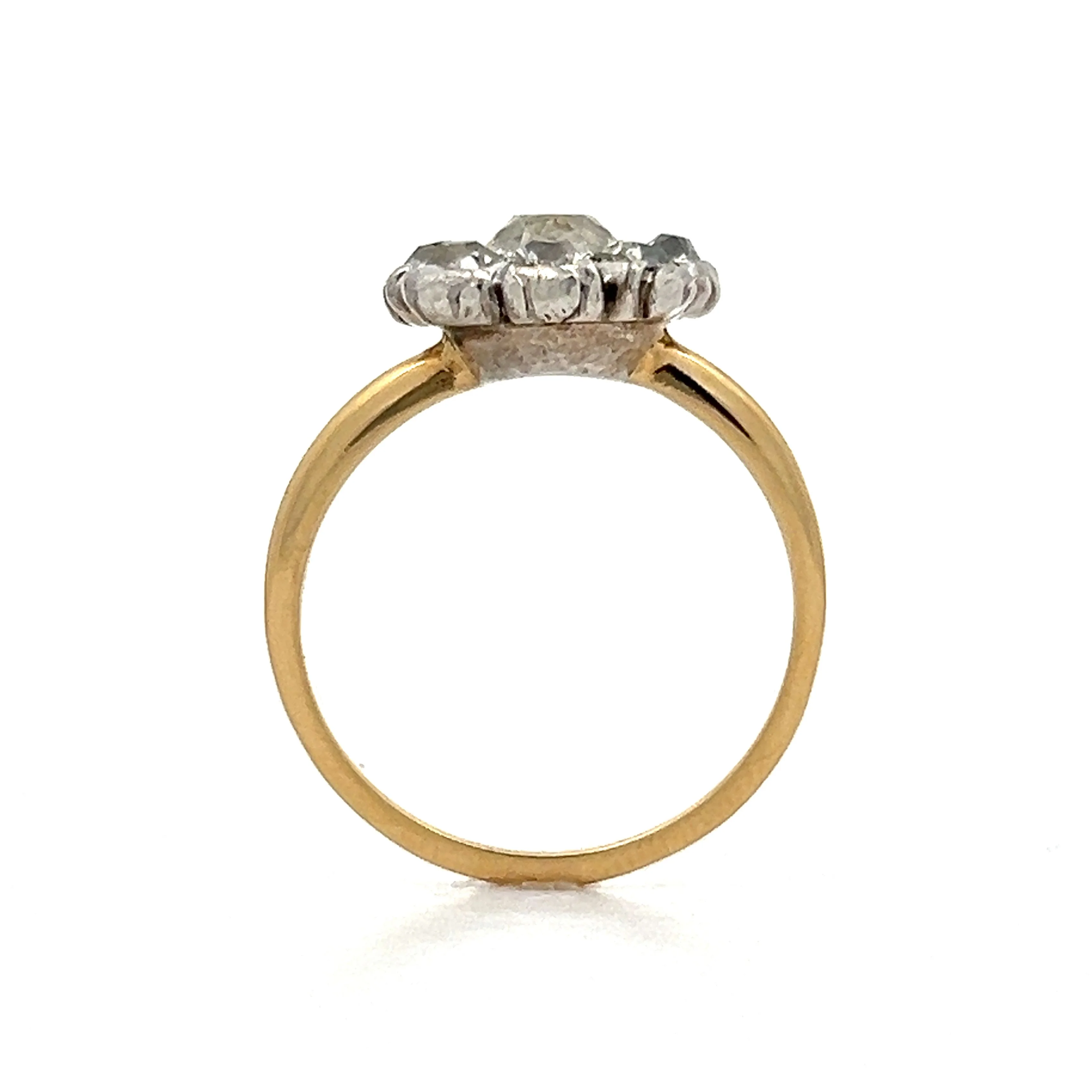 1.05 Victorian Old Mine Diamond Engagement Ring in 18k - Image 4