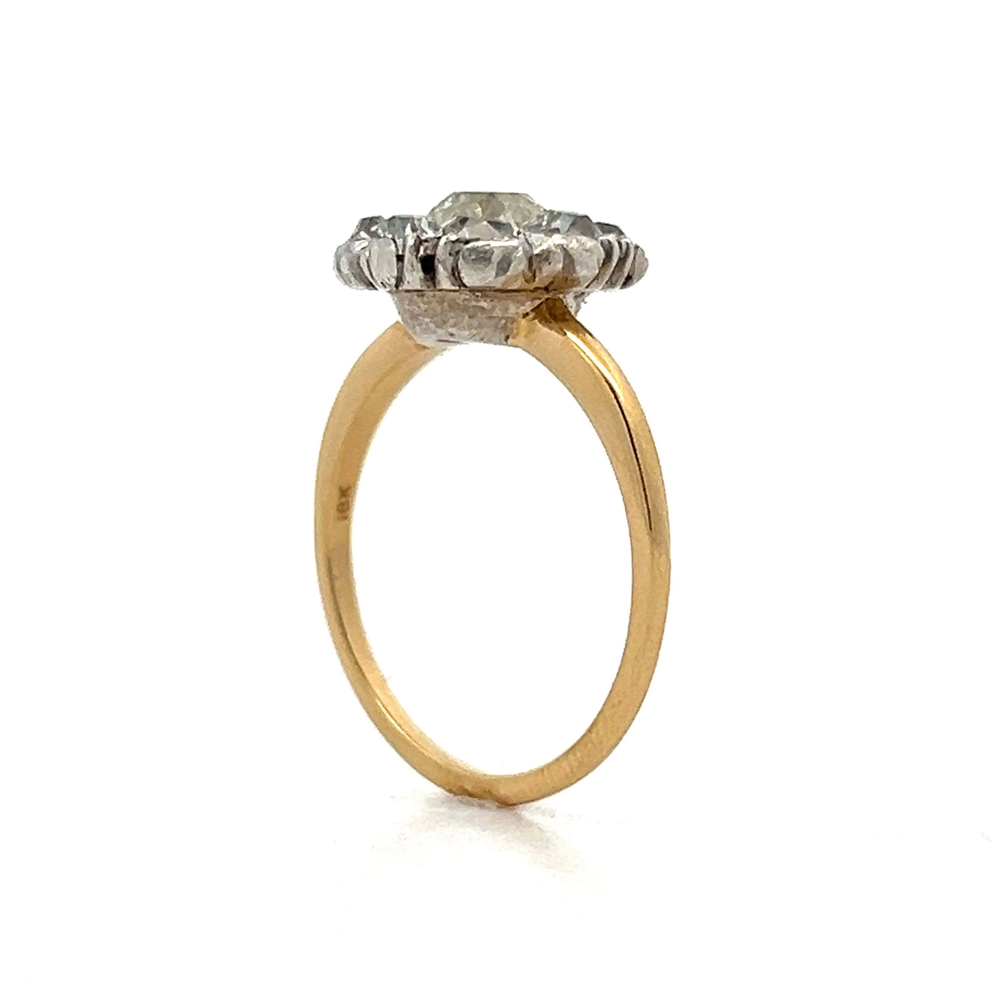 1.05 Victorian Old Mine Diamond Engagement Ring in 18k - Image 5