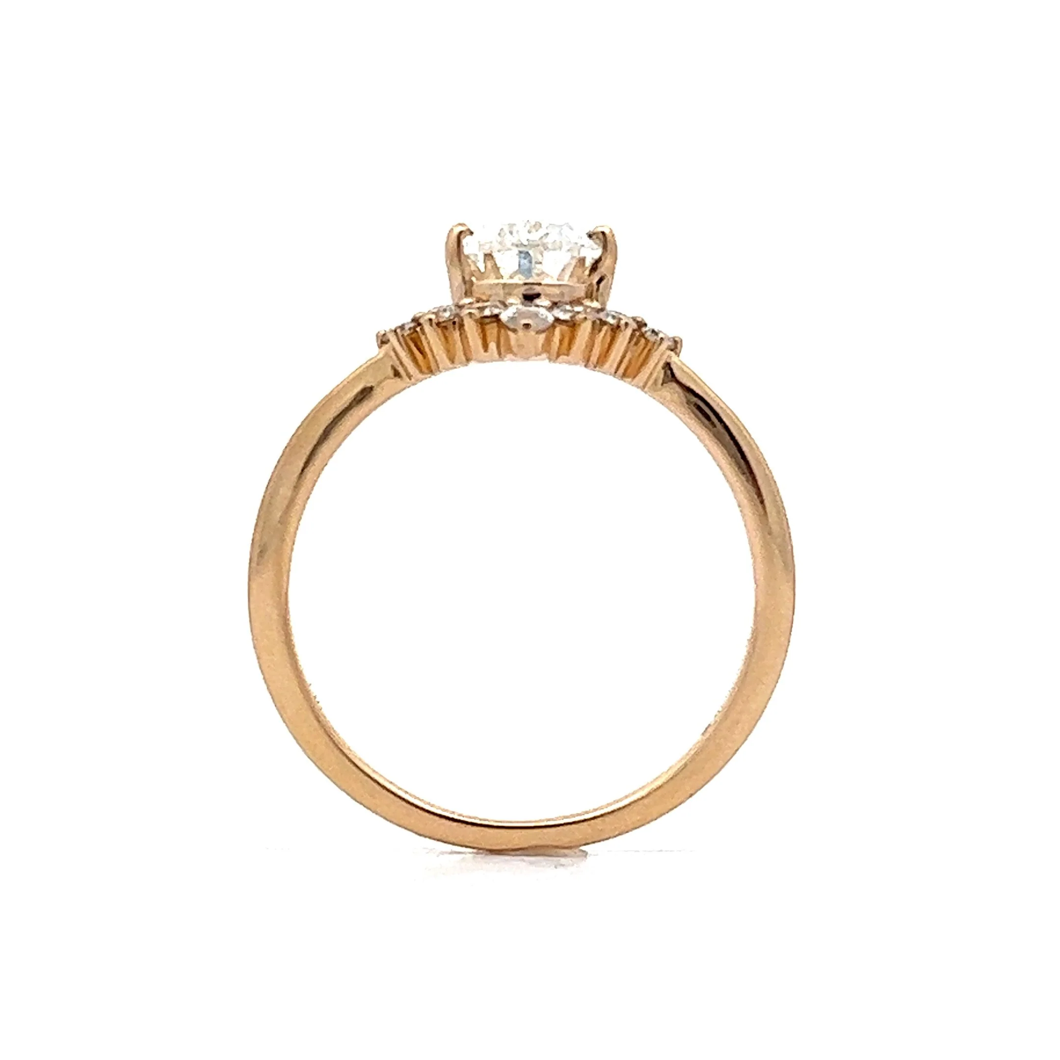 1.05 Pear Cut Diamond Engagement Ring in 14k Yellow Gold - Image 4