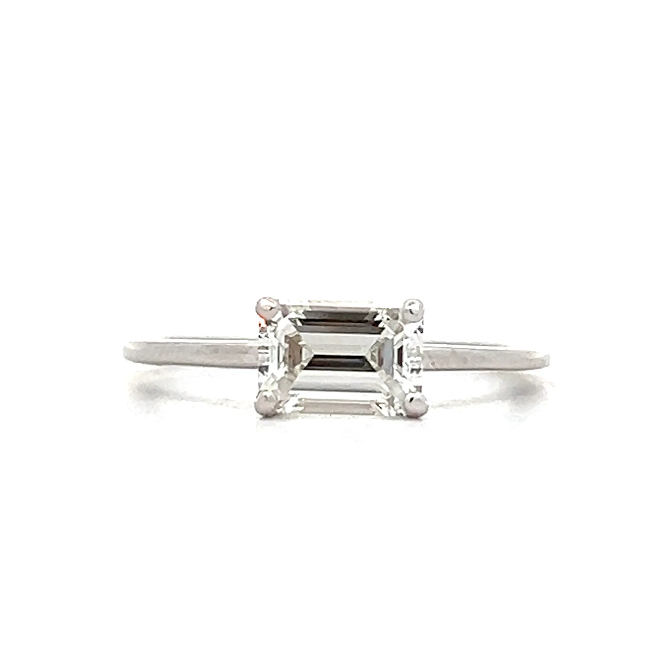 1.06 Emerald Cut Diamond Solitaire Engagement Ring in 14k