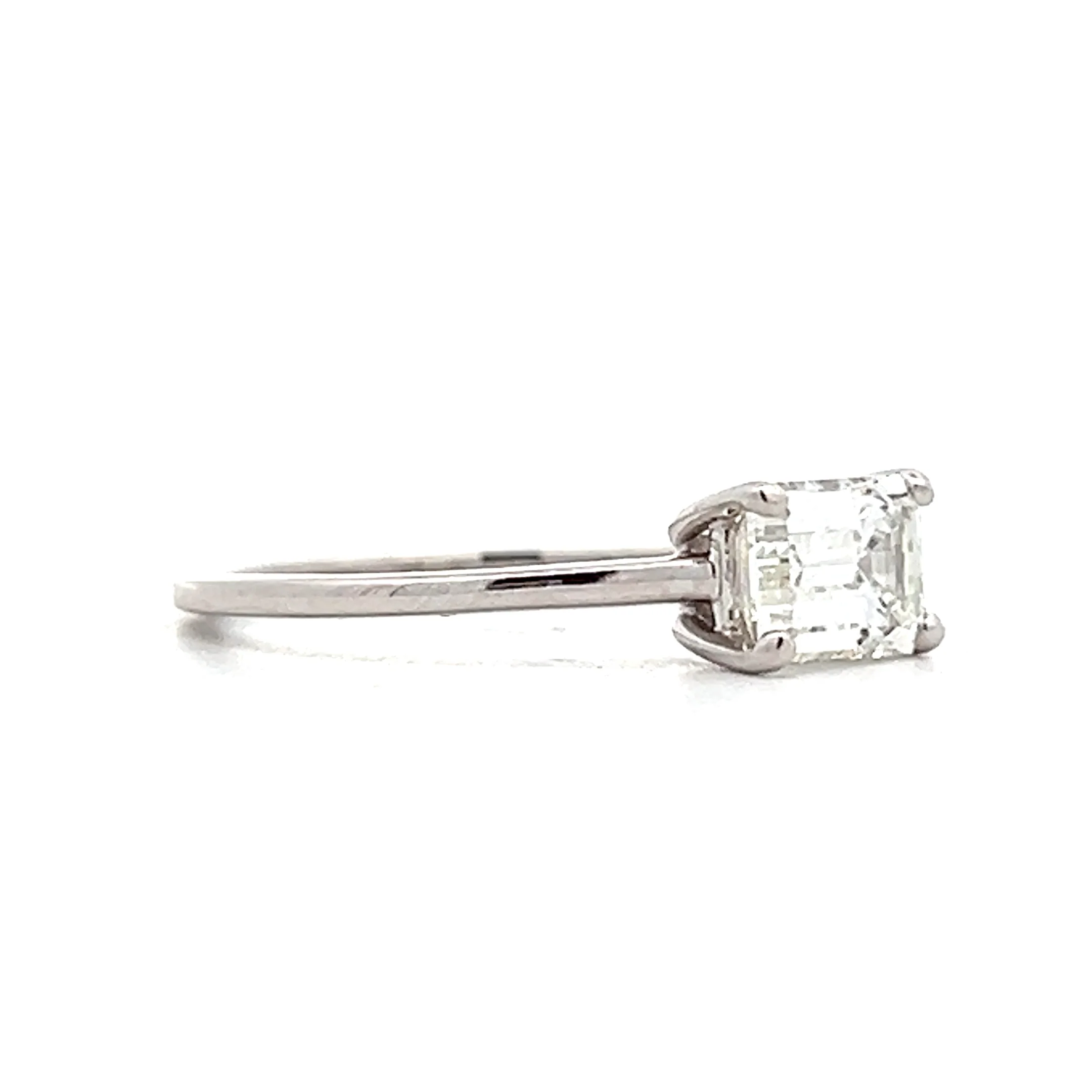 1.06 Emerald Cut Diamond Solitaire Engagement Ring in 14k - Image 3