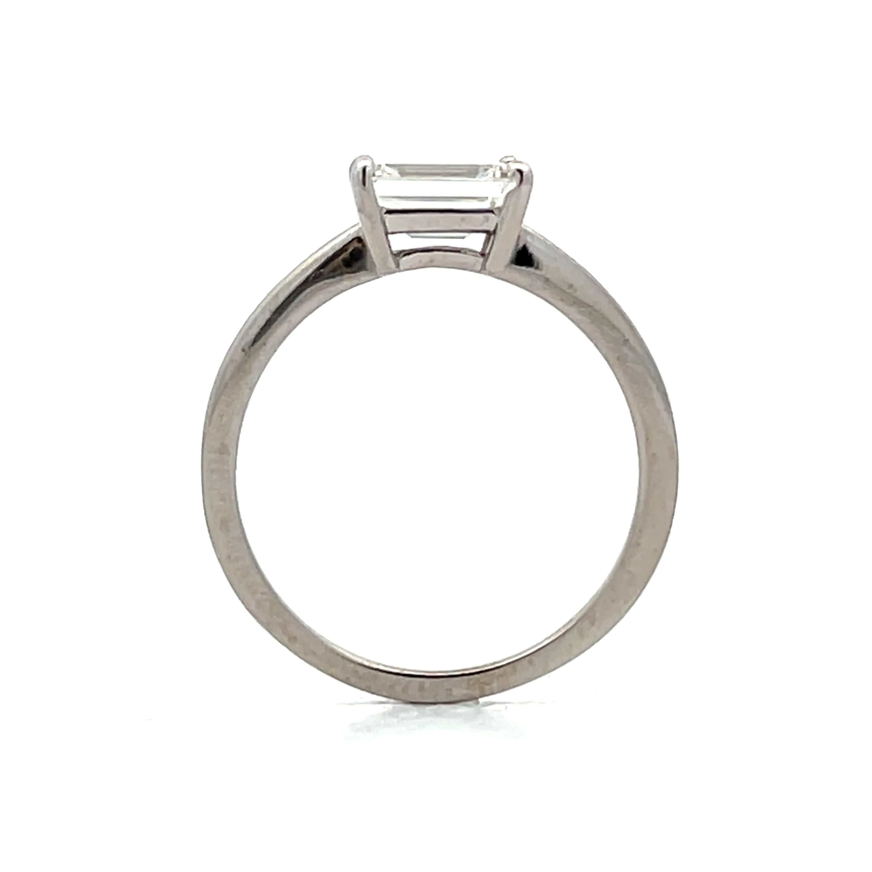 1.06 Emerald Cut Diamond Solitaire Engagement Ring in 14k - Image 4