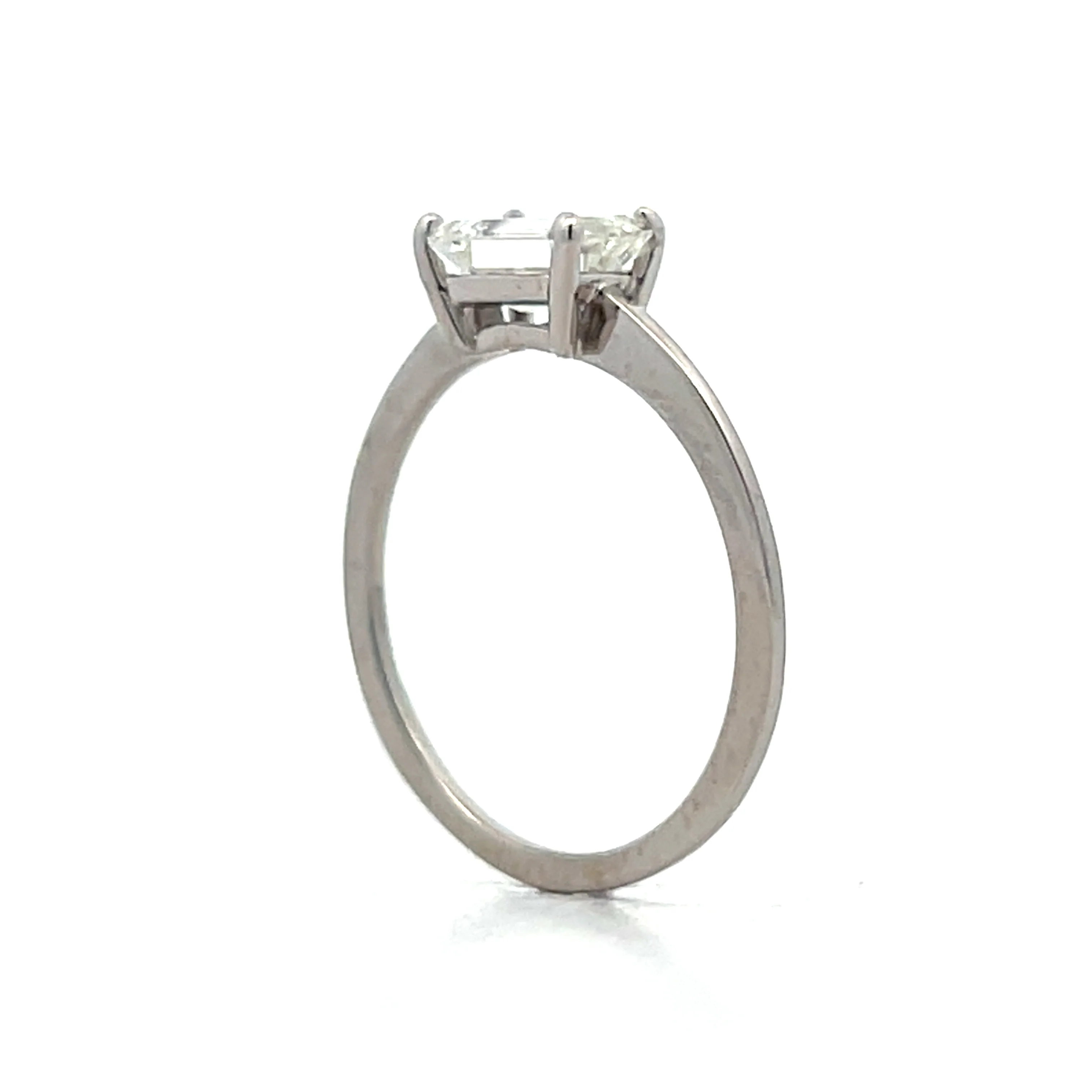 1.06 Emerald Cut Diamond Solitaire Engagement Ring in 14k - Image 5