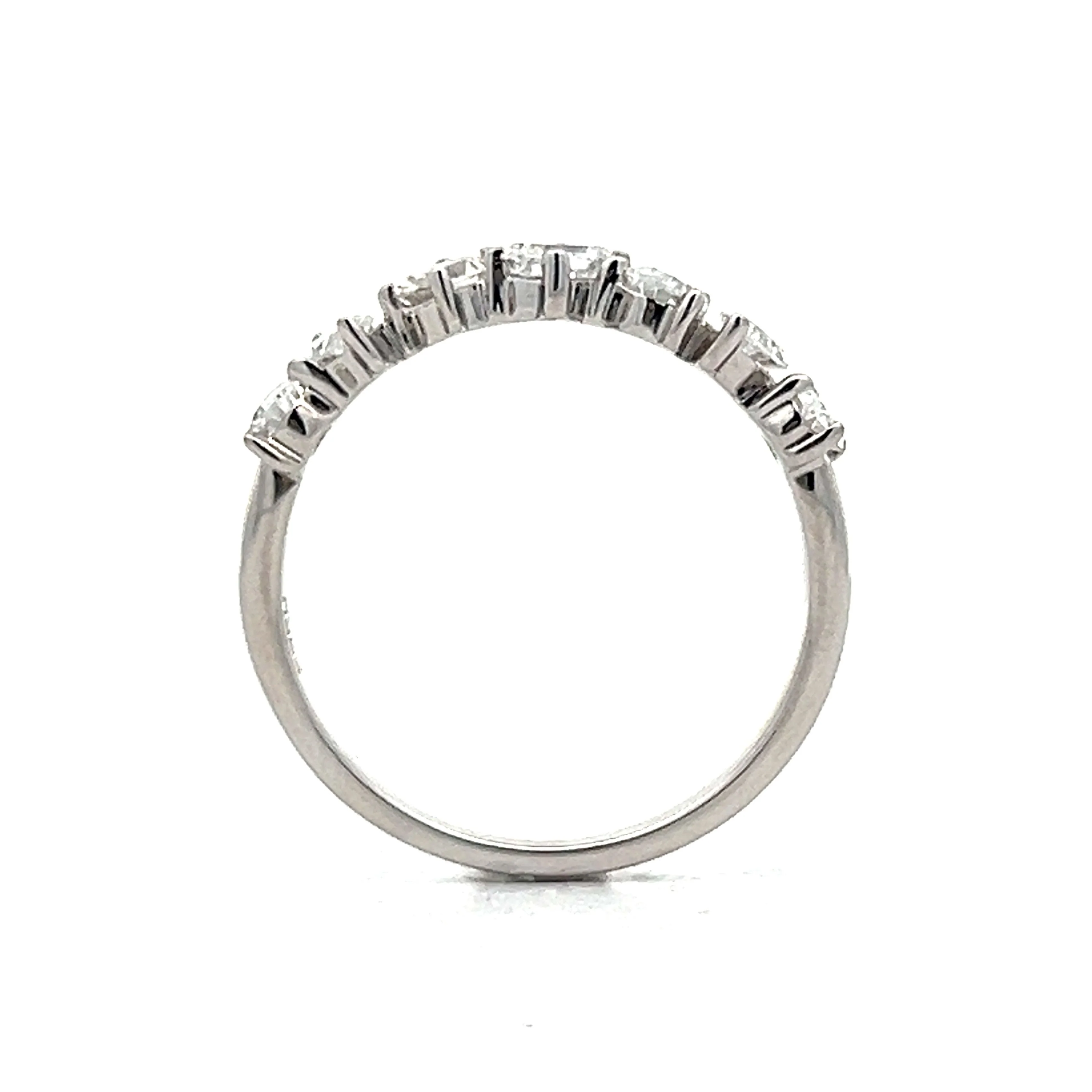 1.06 Mixed Cut Diamond Band in 14k White Gold - Image 4