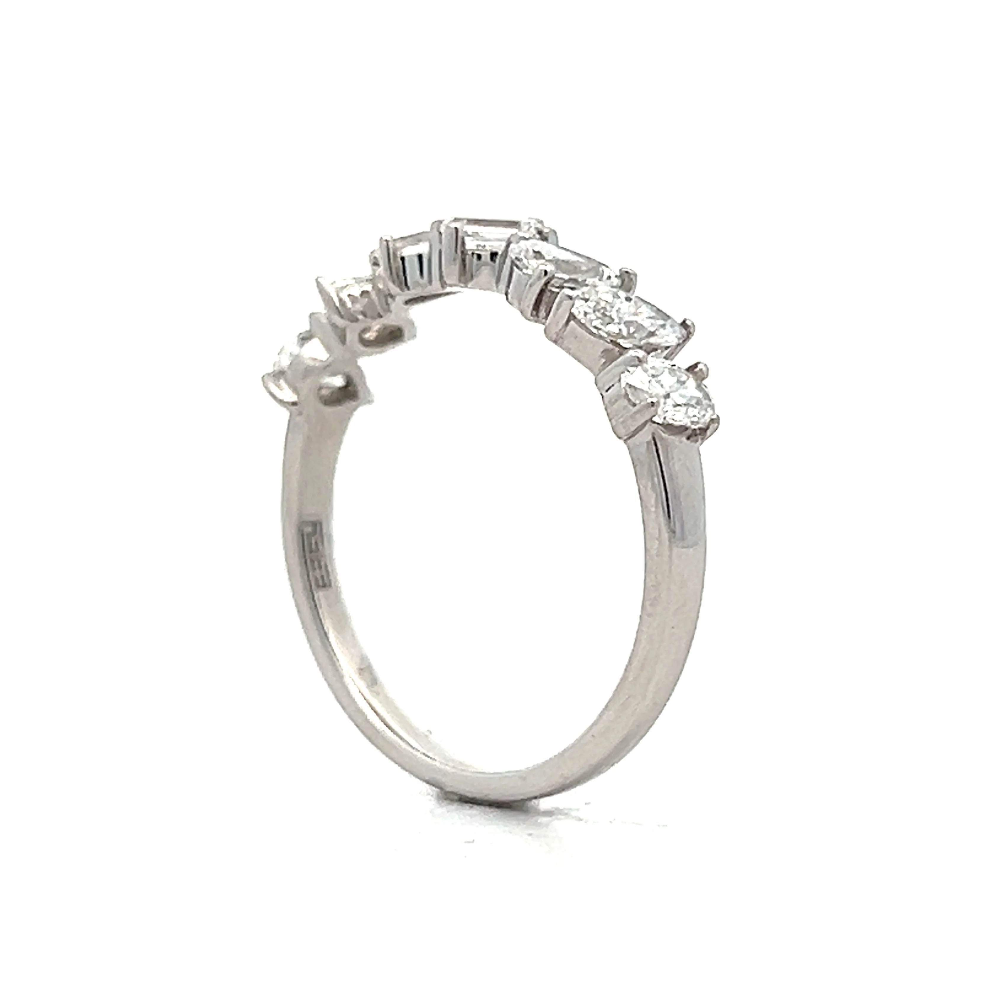1.06 Mixed Cut Diamond Band in 14k White Gold - Image 5