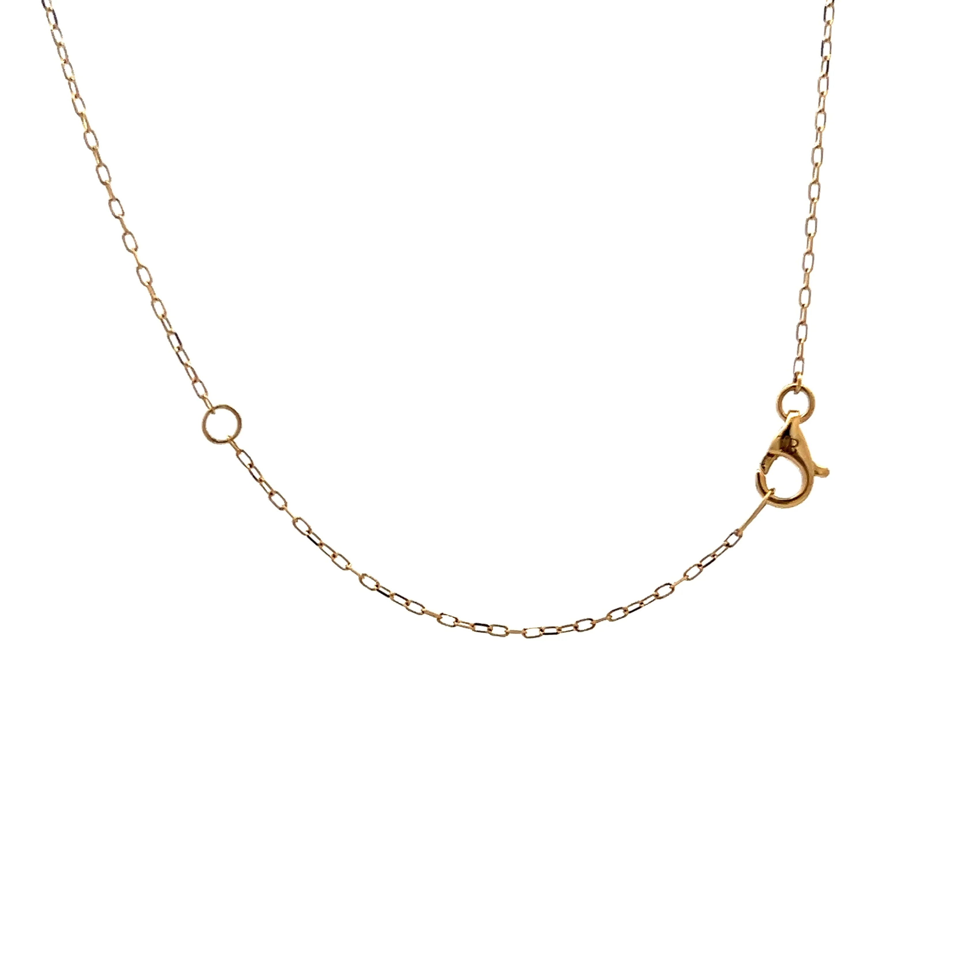 1.06 Red Garnet Bezel Pendant in 14k Yellow Gold - Image 4