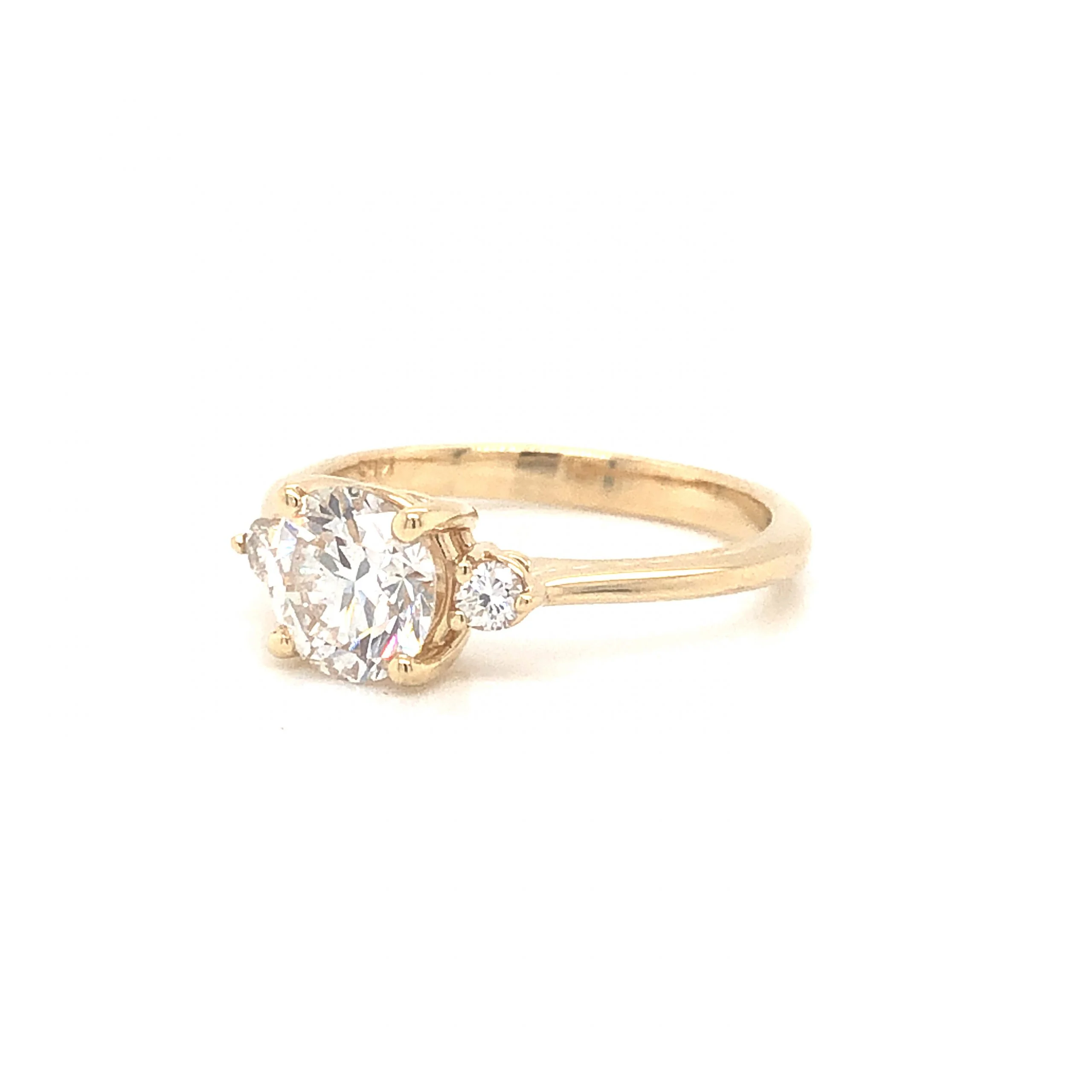 1.06 Round Brilliant Cut GIA Diamond Engagement Ring 14K - Image 2