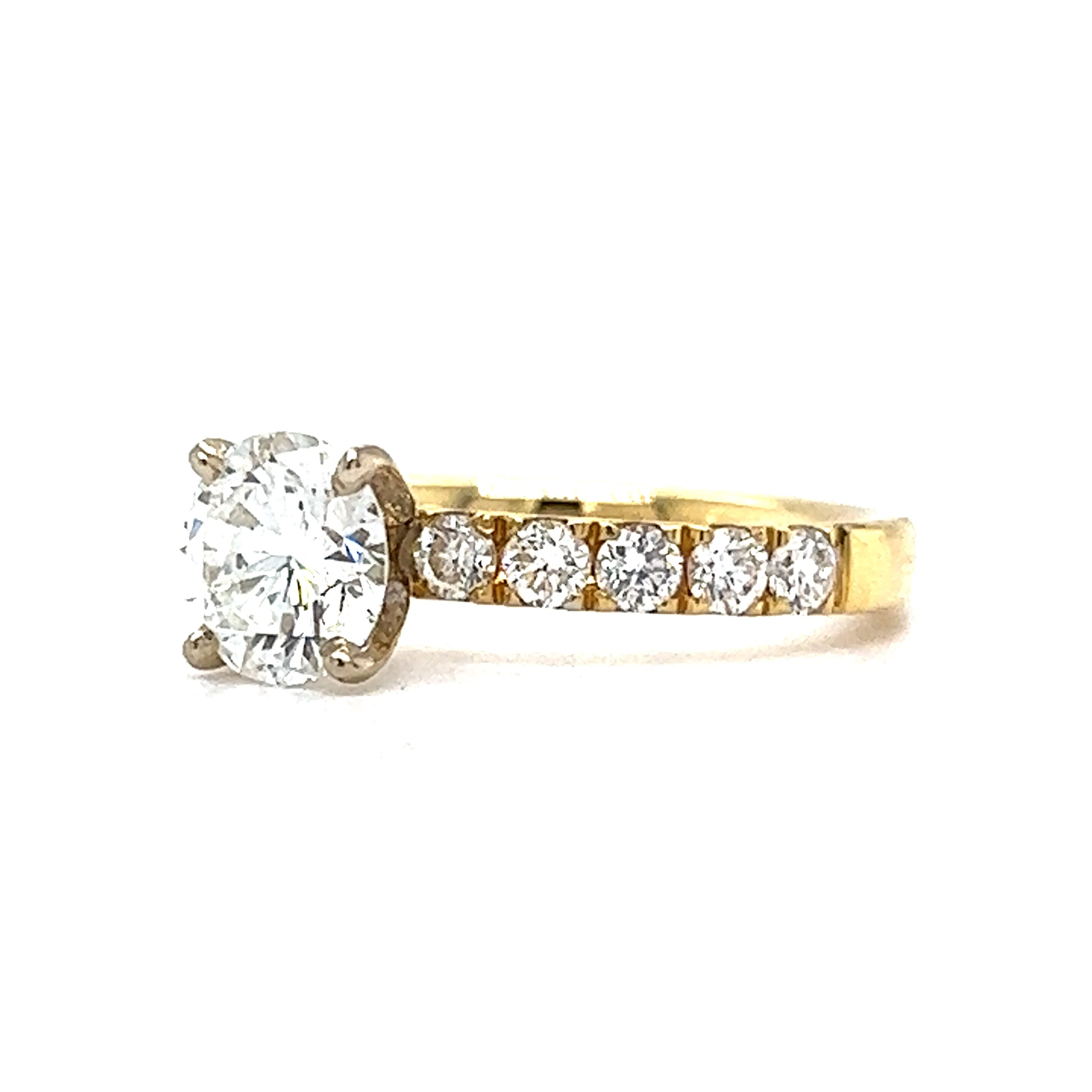 1.06 Solitaire Diamond Engagement Ring in 18k Yellow Gold - Image 2