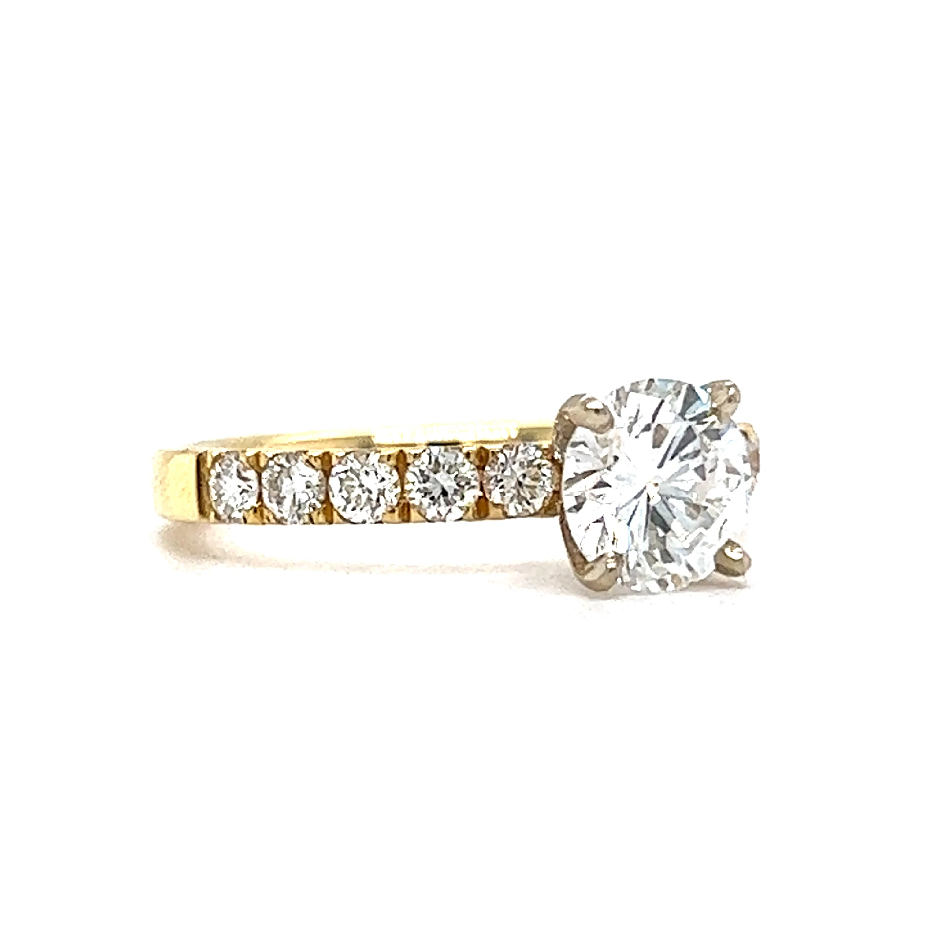 1.06 Solitaire Diamond Engagement Ring in 18k Yellow Gold - Image 3