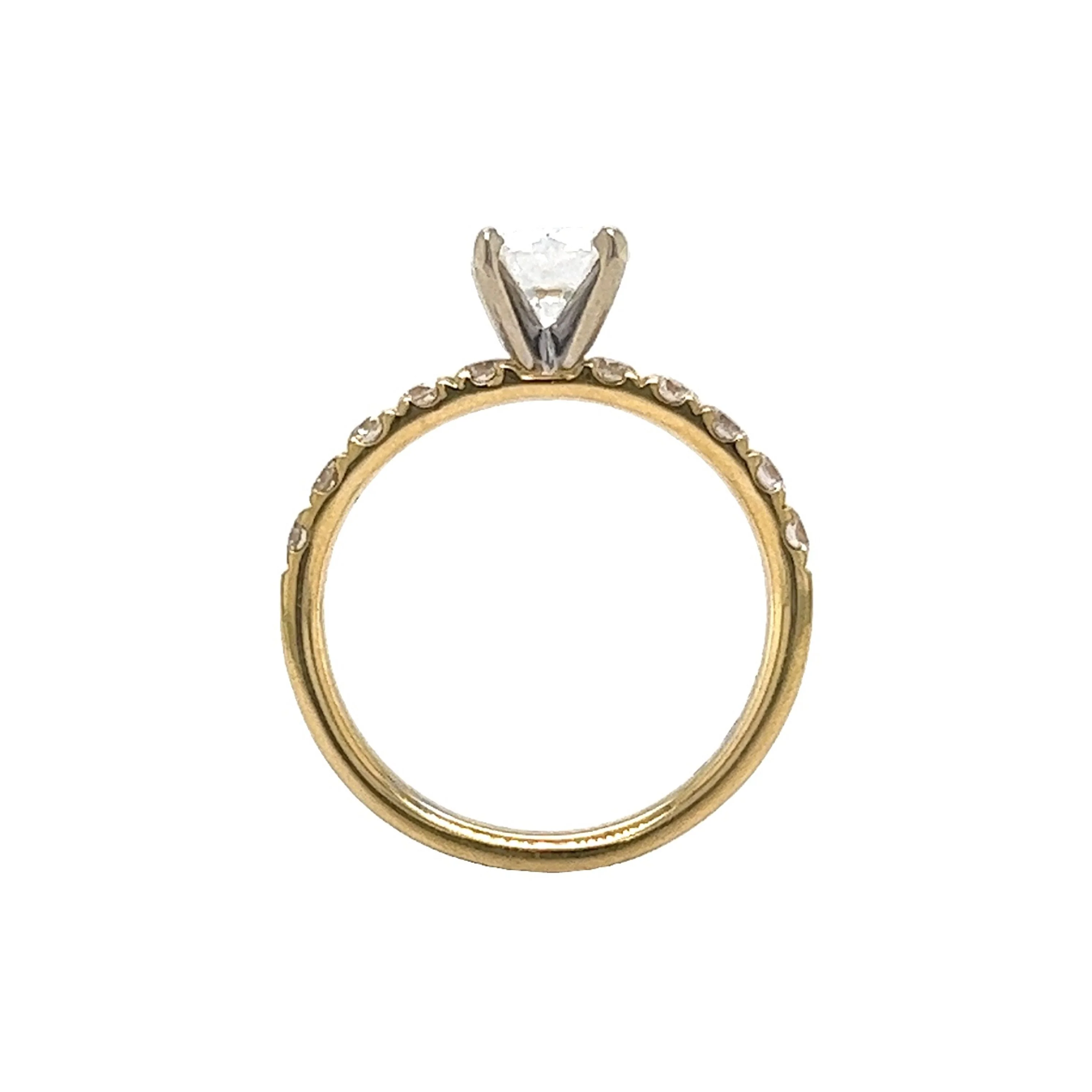 1.06 Solitaire Diamond Engagement Ring in 18k Yellow Gold - Image 4