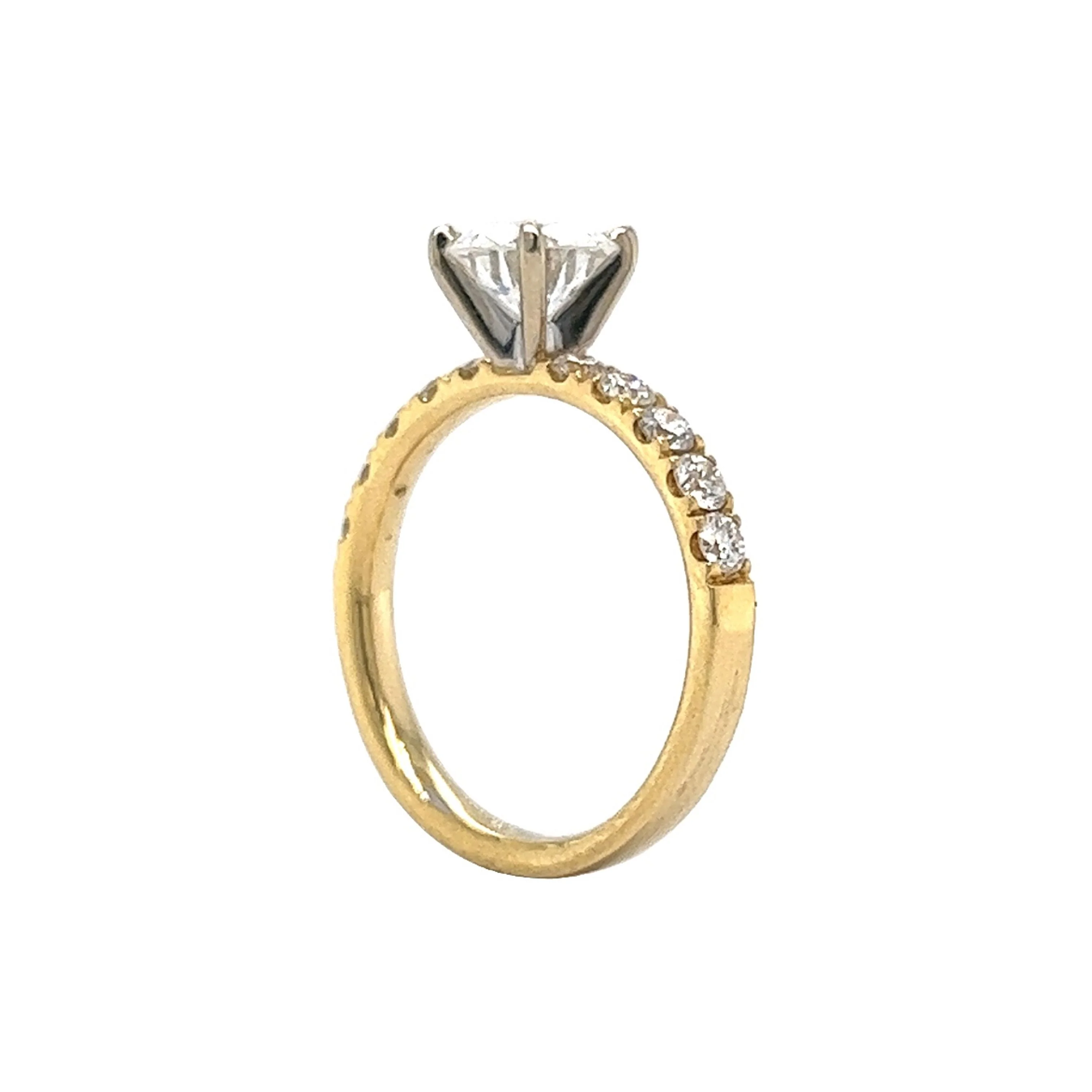 1.06 Solitaire Diamond Engagement Ring in 18k Yellow Gold - Image 5