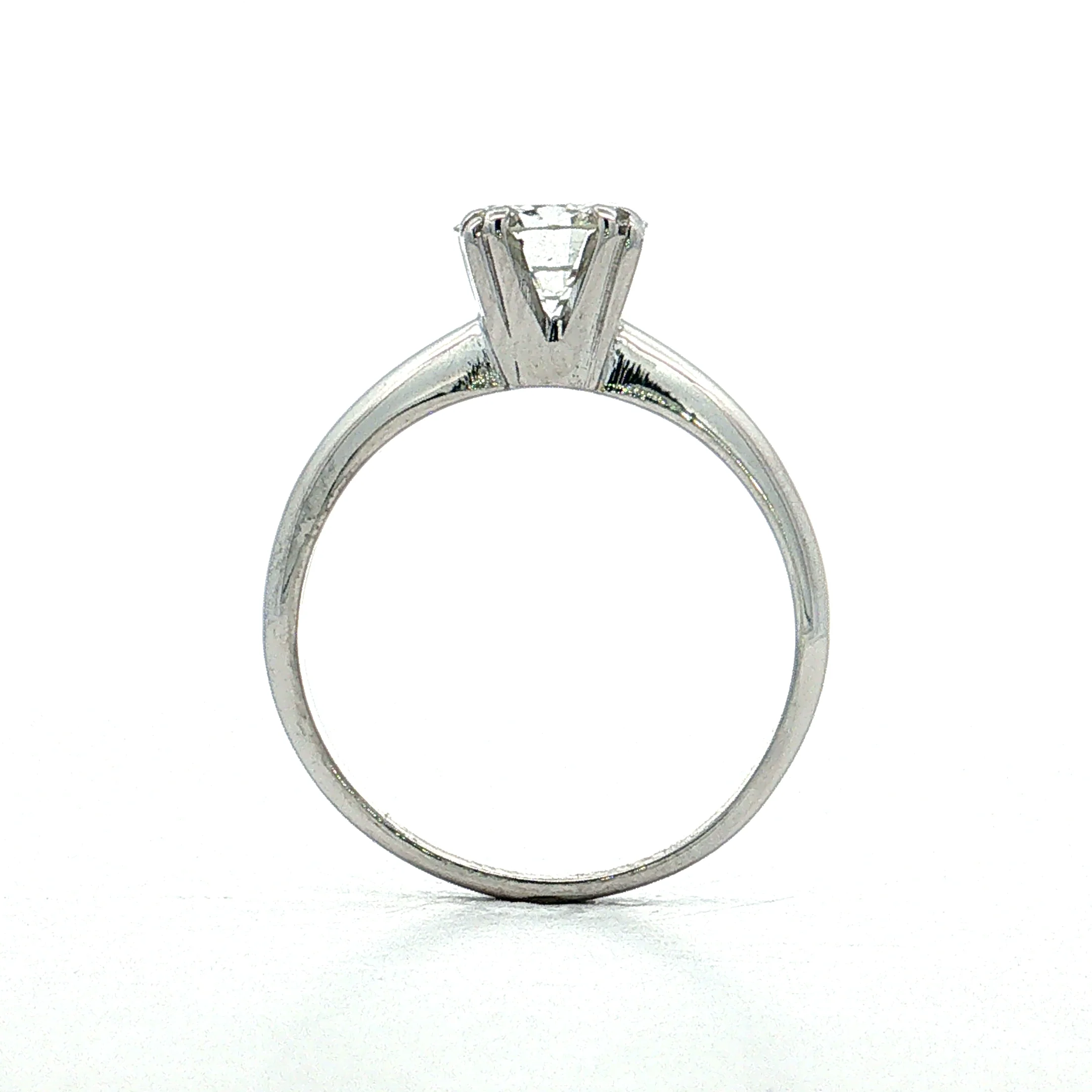 1.06 Transitional Diamond Engagement Ring 14k White Gold - Image 4