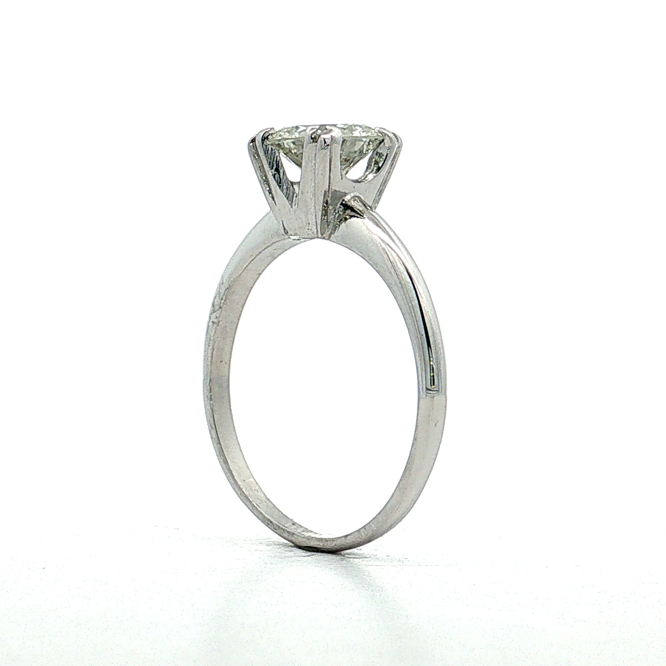 1.06 Transitional Diamond Engagement Ring 14k White Gold - Image 5