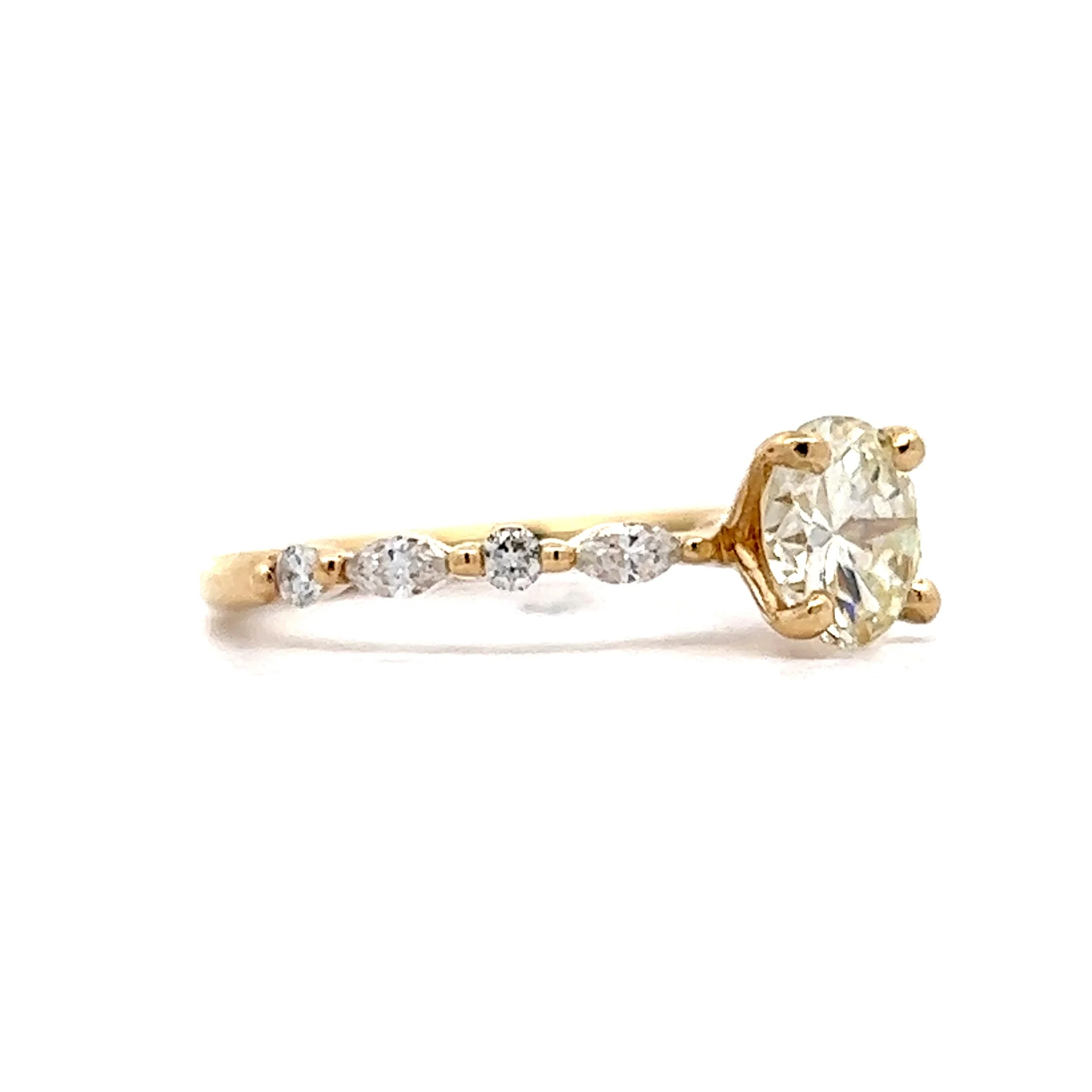 1 Carat Round Diamond Engagement Ring in 14k Yellow Gold - Image 3