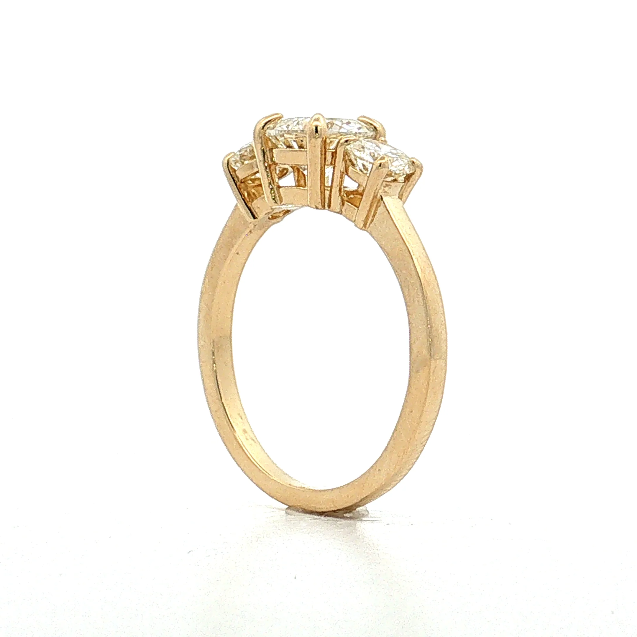 1.07 Three Stone Diamond Engagement Ring 14k - Image 5