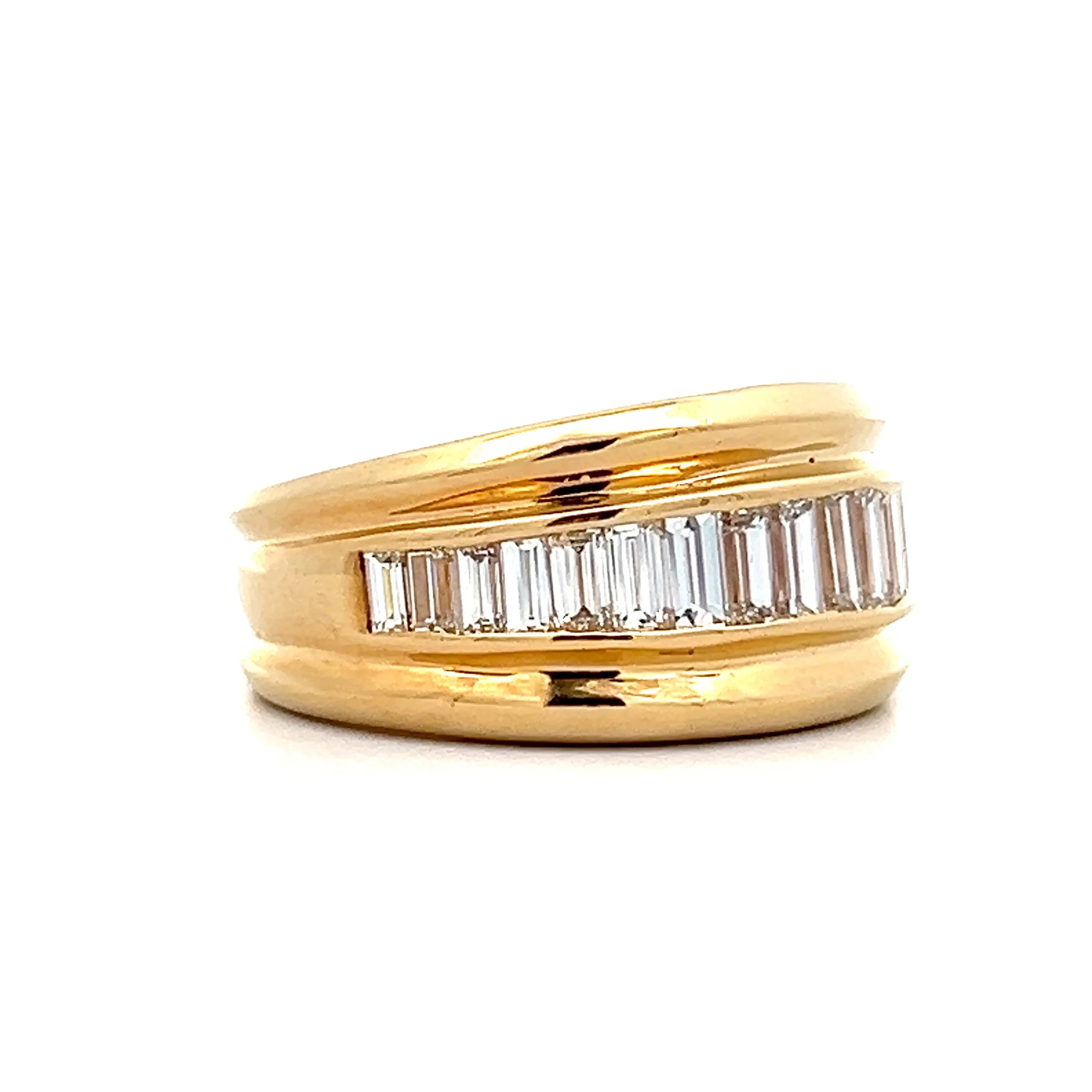 1.08 Baguette Diamond Stacking Ring in 14k - Image 3
