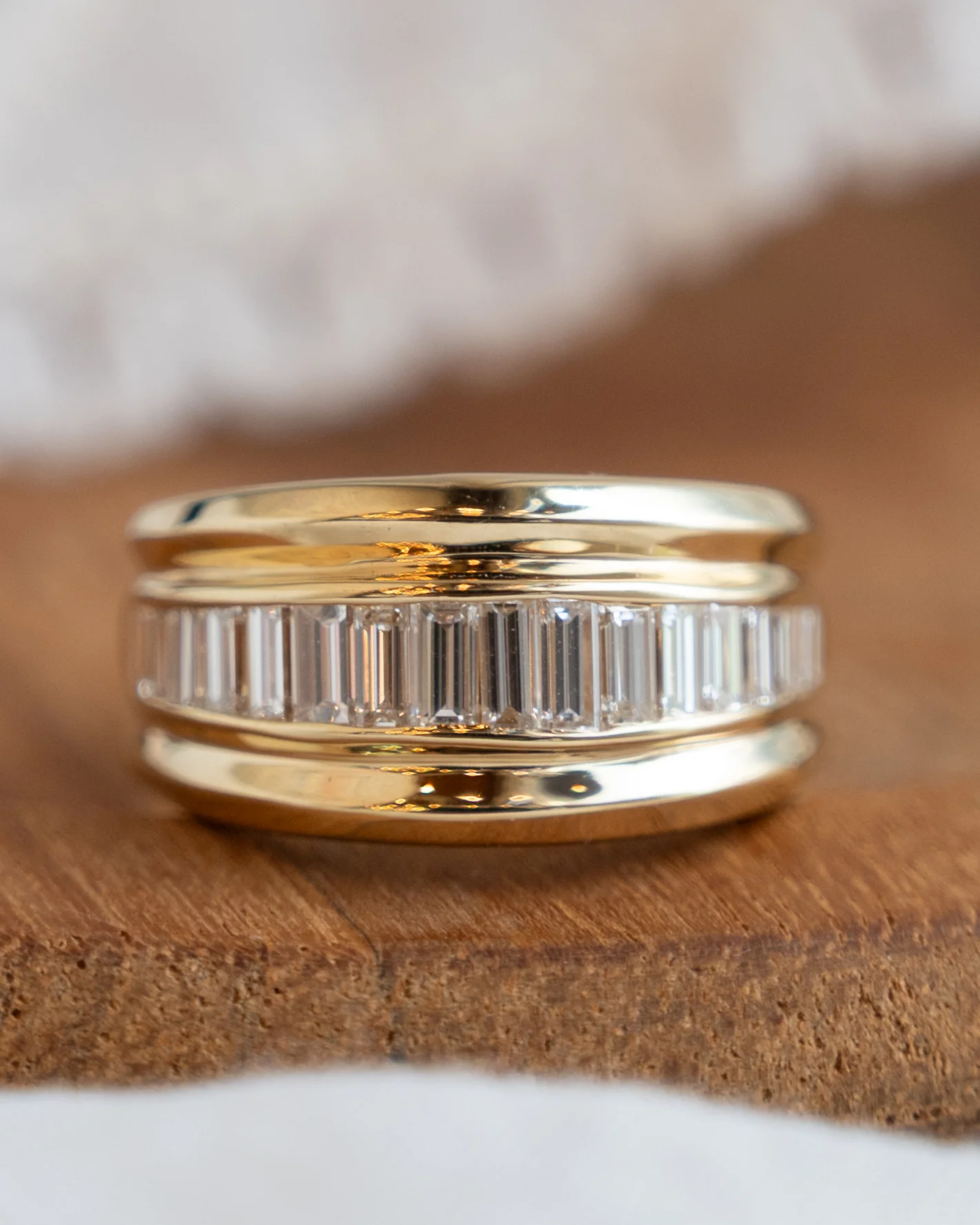 1.08 Baguette Diamond Stacking Ring in 14k - Image 6