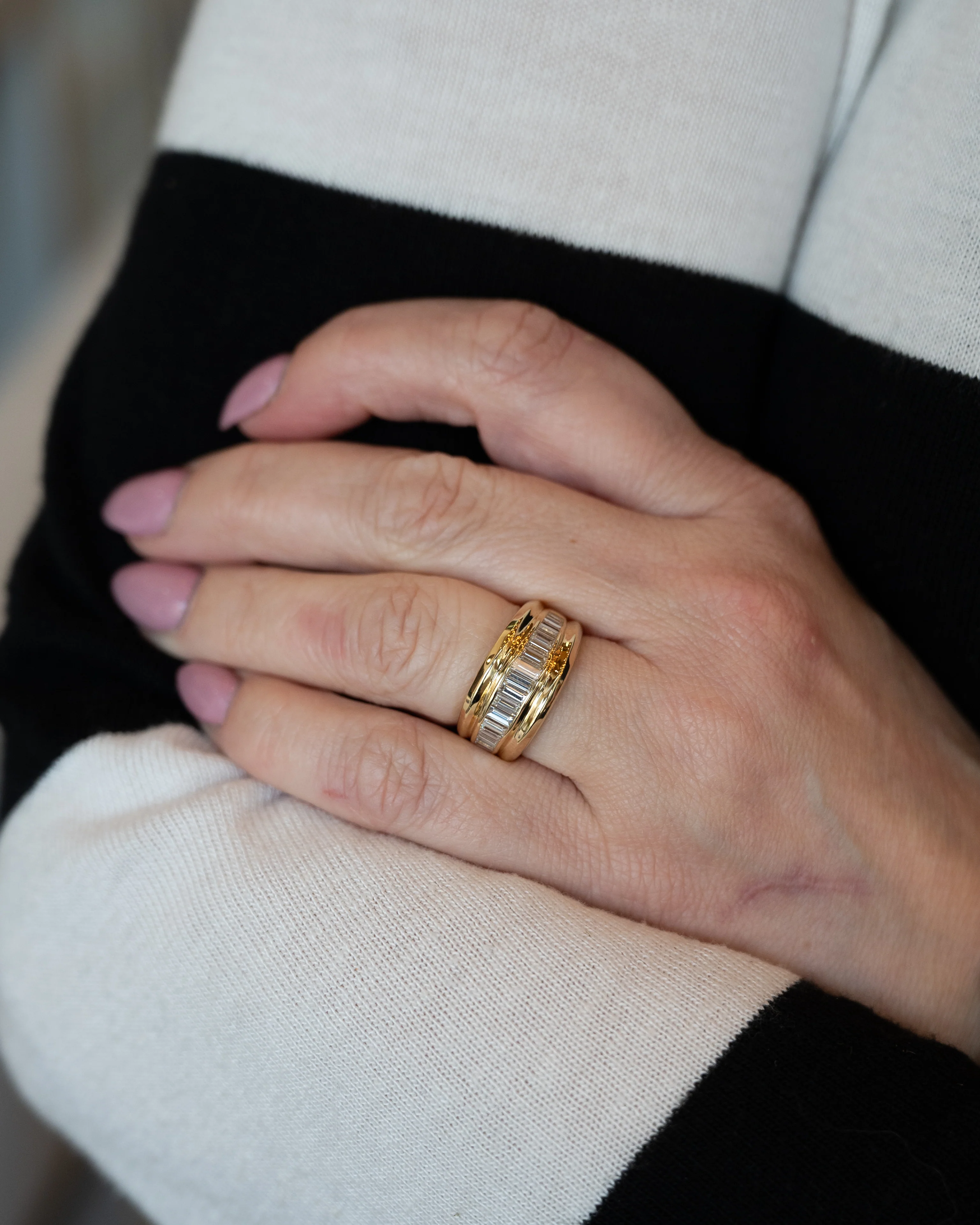 1.08 Baguette Diamond Stacking Ring in 14k - Image 7