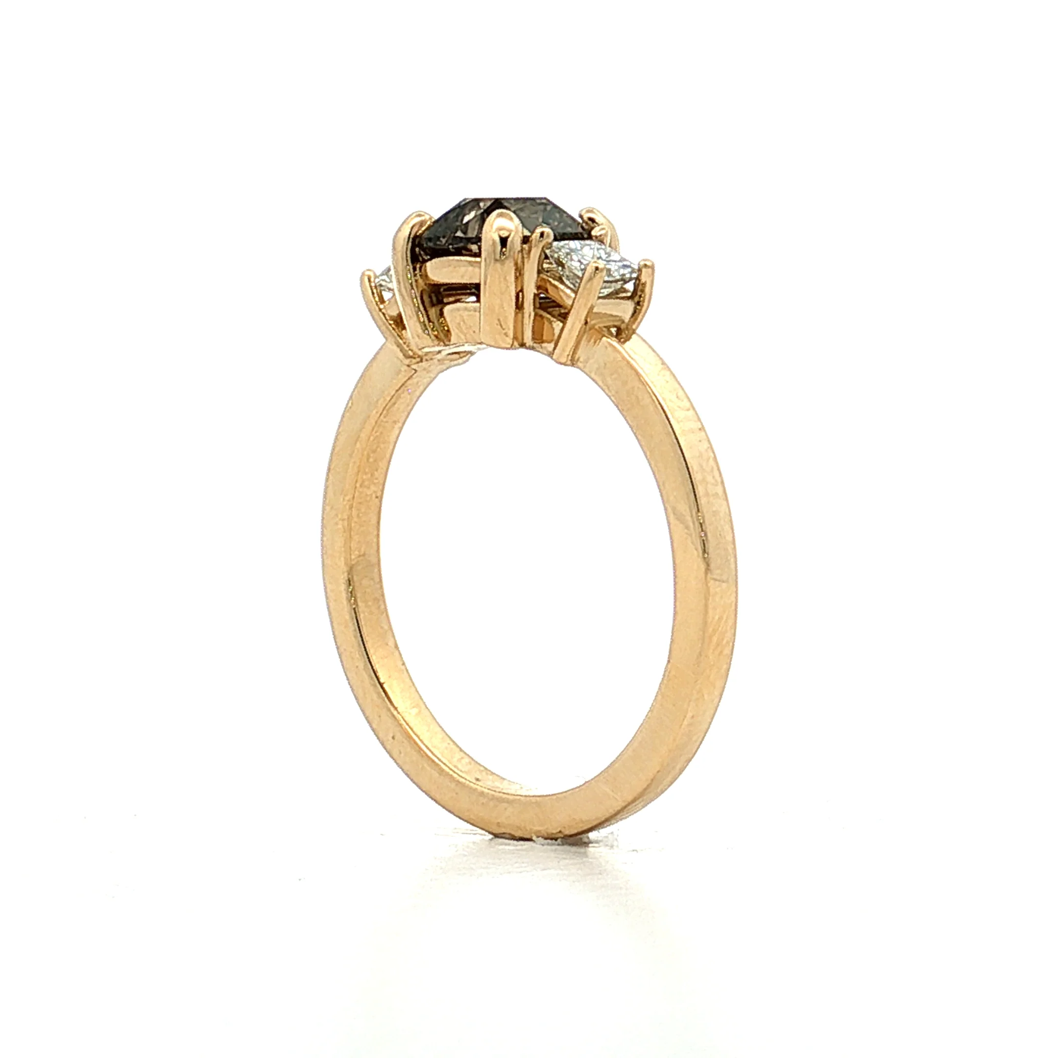 1.08 Fancy Brown Diamond Engagement Ring 14k Yellow Gold - Image 5
