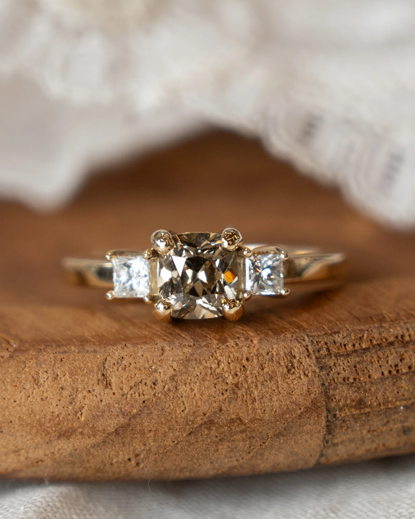 1.08 Fancy Brown Diamond Engagement Ring 14k Yellow Gold - Image 6