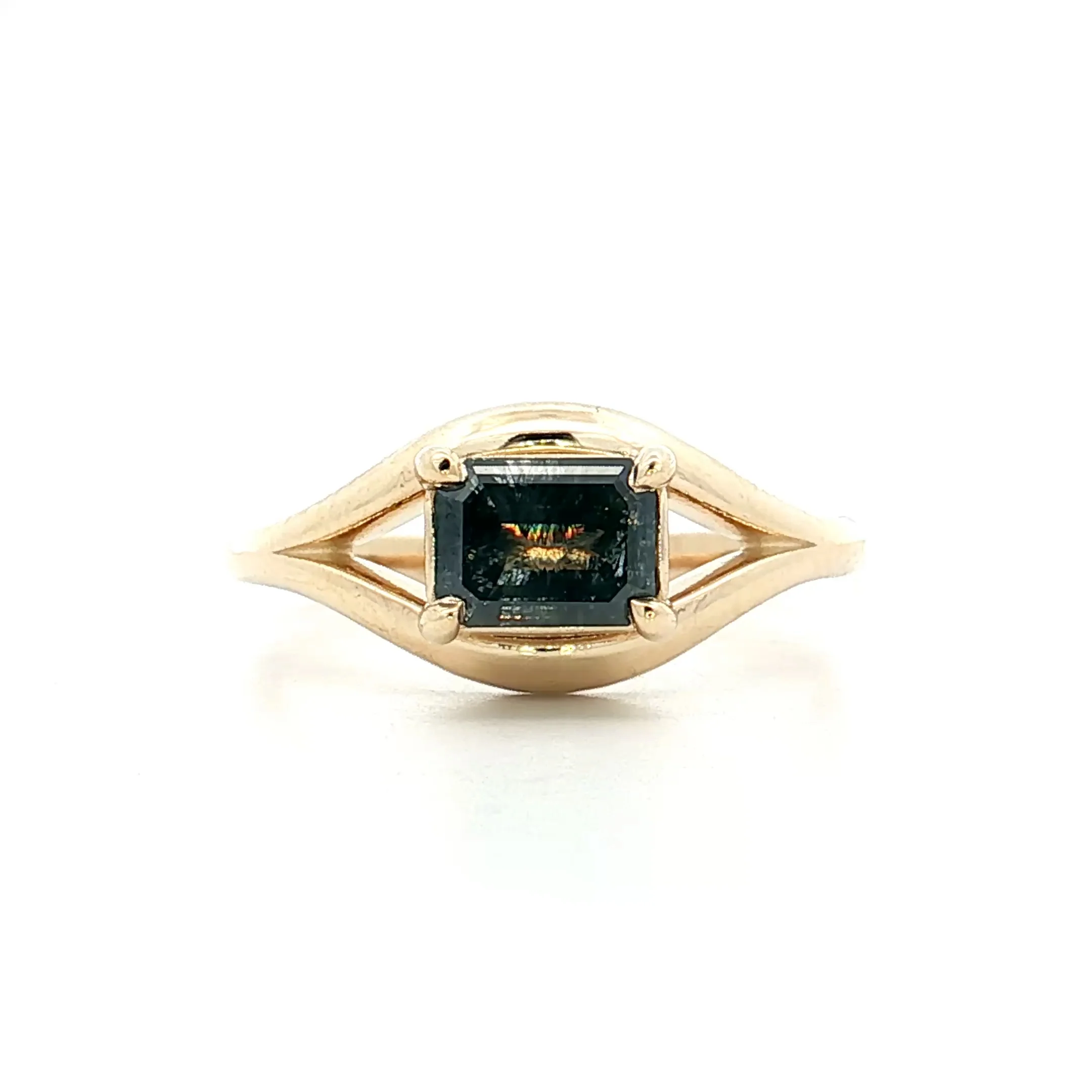 1.09 Emerald Cut Diamond Engagement Ring 14k