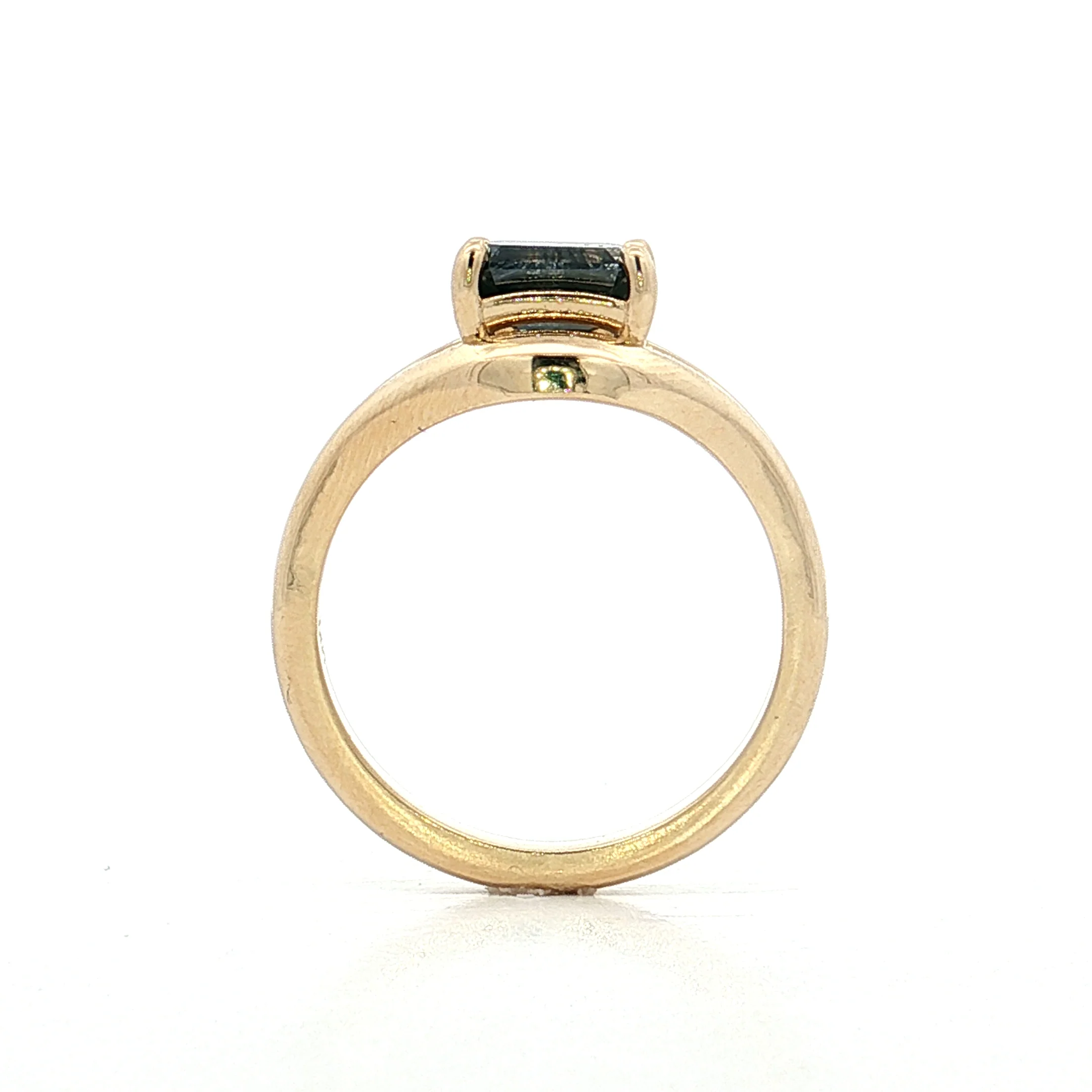 1.09 Emerald Cut Diamond Engagement Ring 14k - Image 4