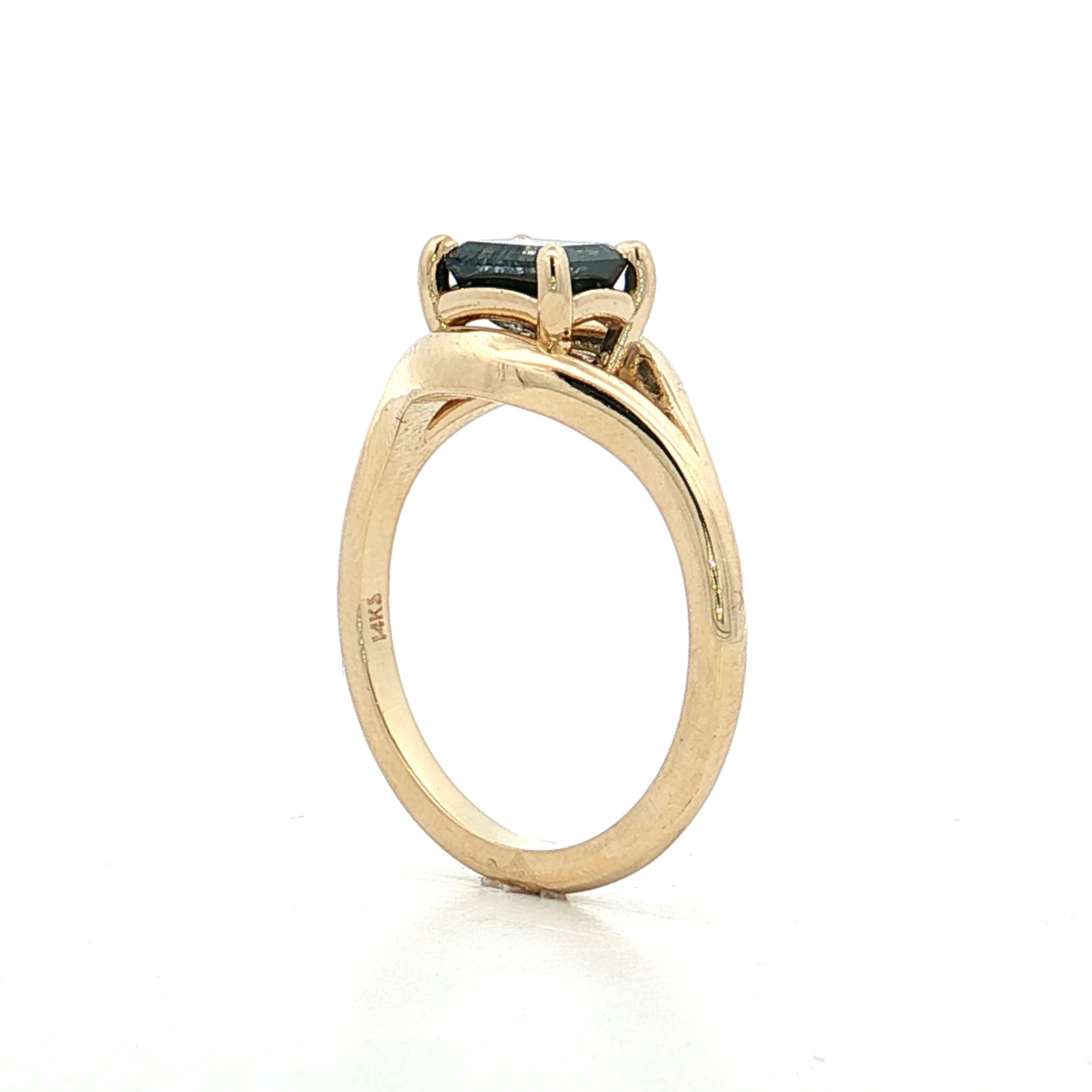 1.09 Emerald Cut Diamond Engagement Ring 14k - Image 5