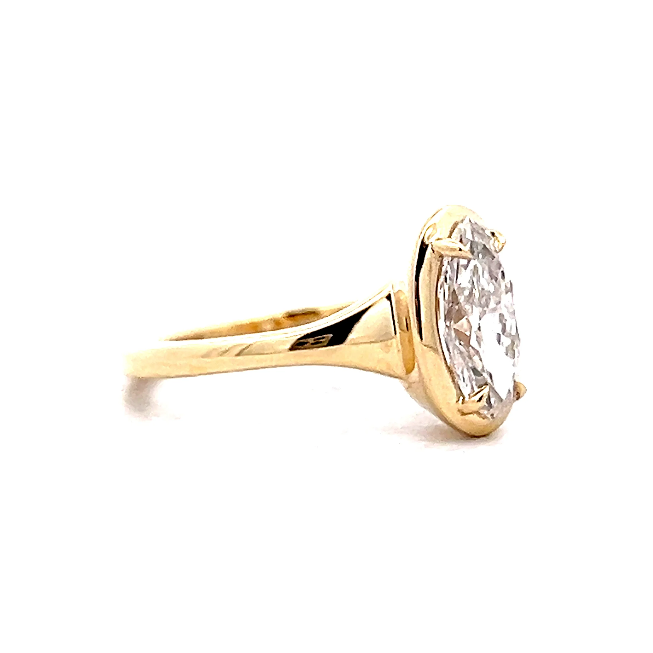 1.09 Marquise Diamond Engagement Ring in 14k - Image 3