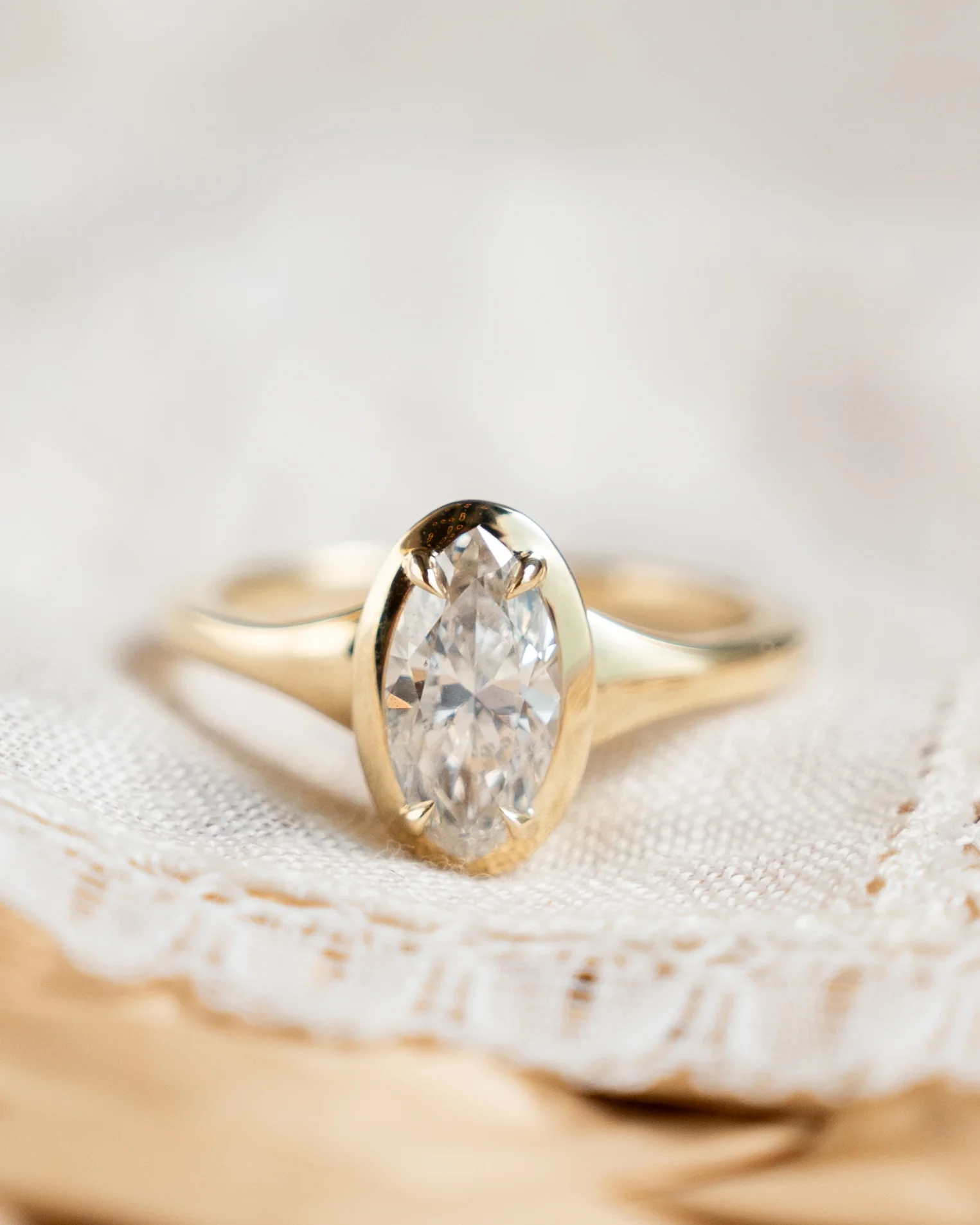 1.09 Marquise Diamond Engagement Ring in 14k - Image 6