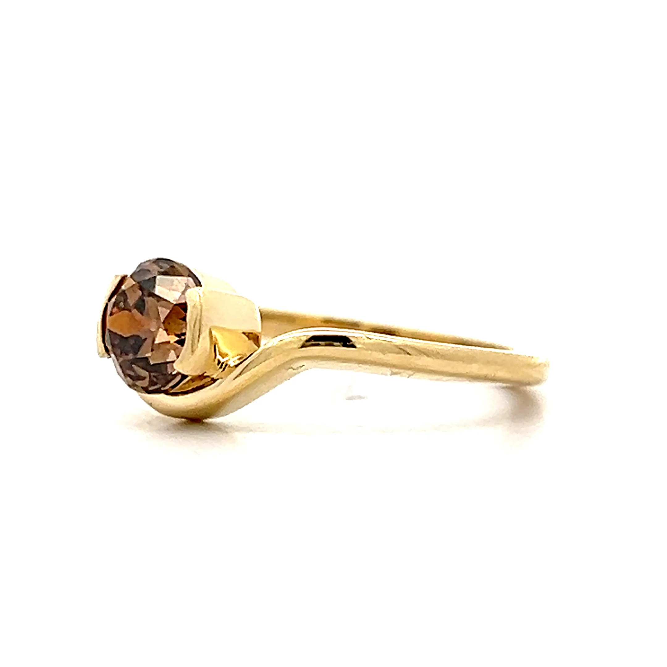 1.10 Brown European Diamond Engagement Ring in 14k - Image 2