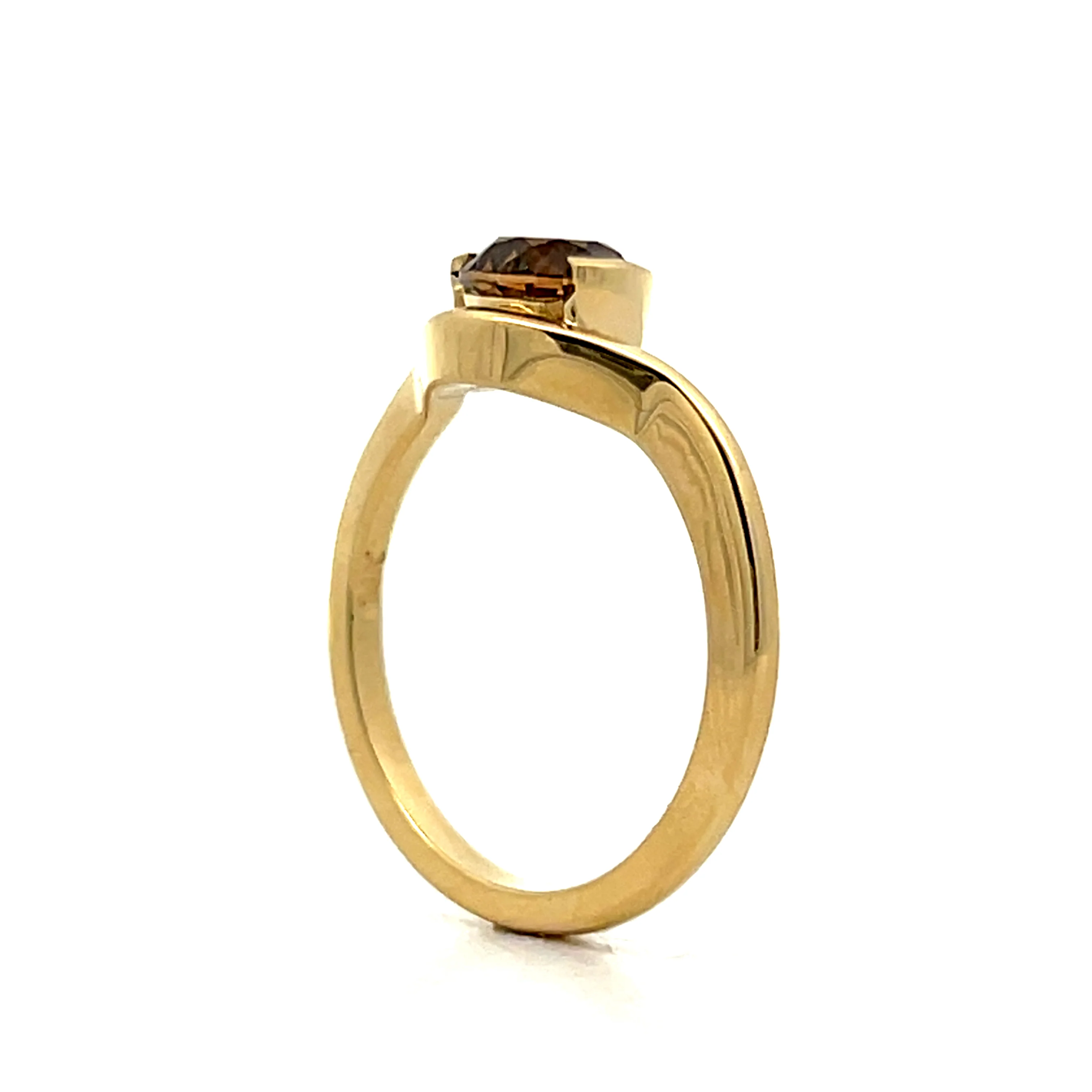 1.10 Brown European Diamond Engagement Ring in 14k - Image 4