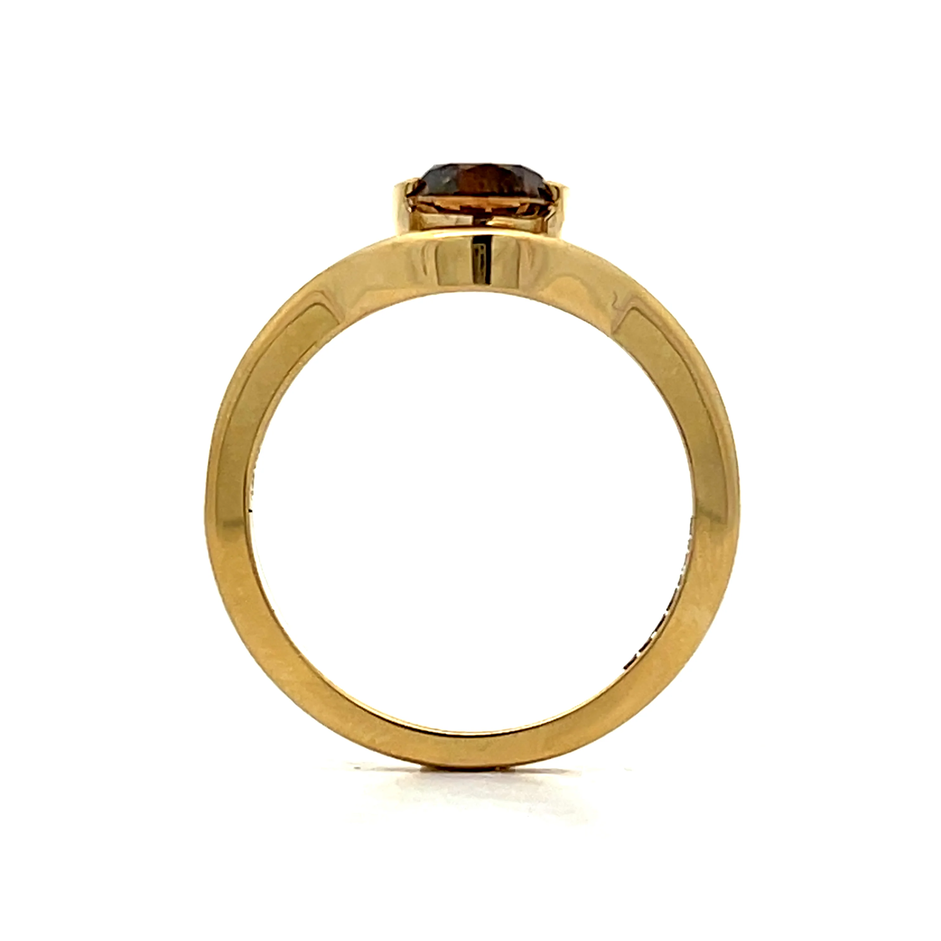 1.10 Brown European Diamond Engagement Ring in 14k - Image 5