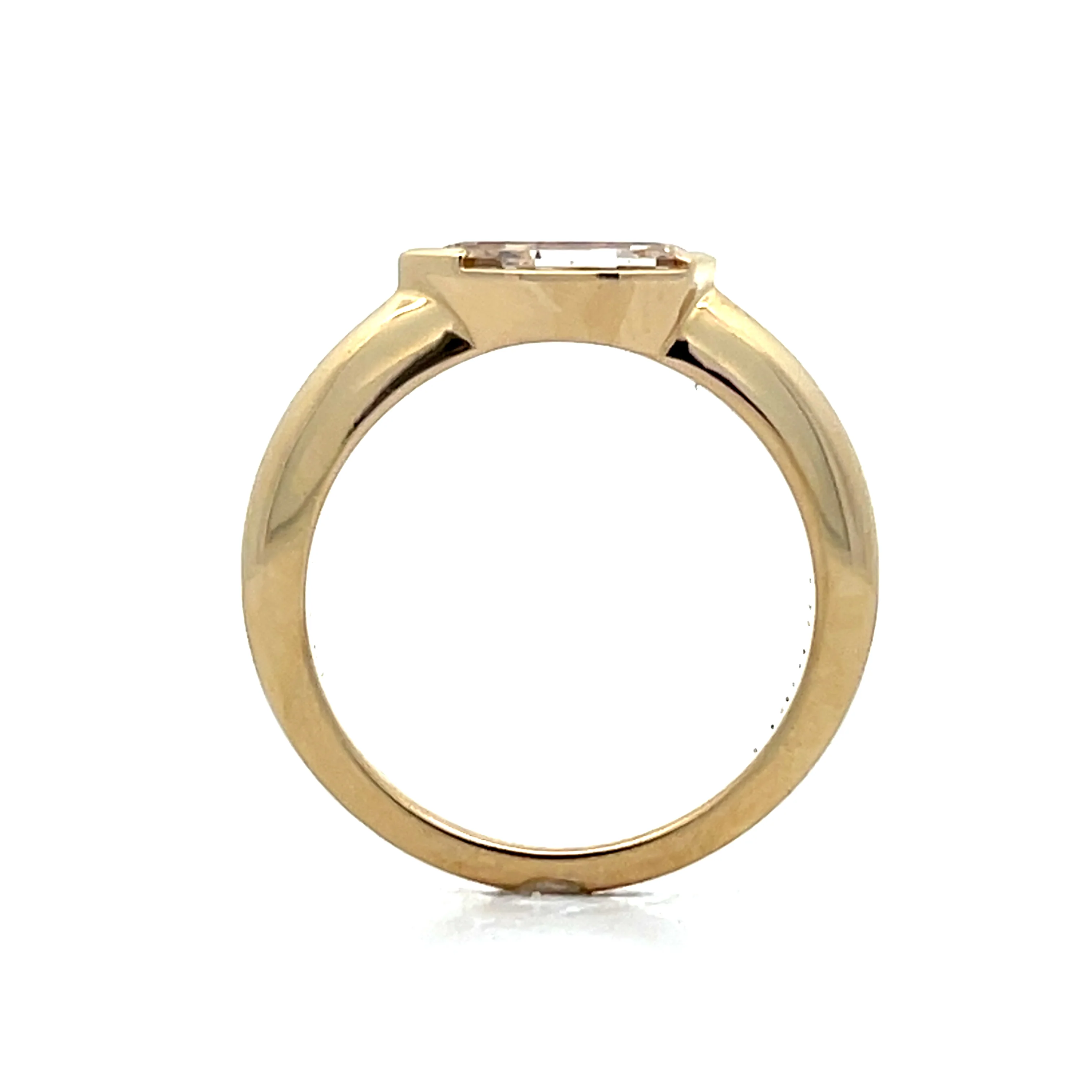 1.10 Cognac Diamond Engagement Ring in 14k - Image 4